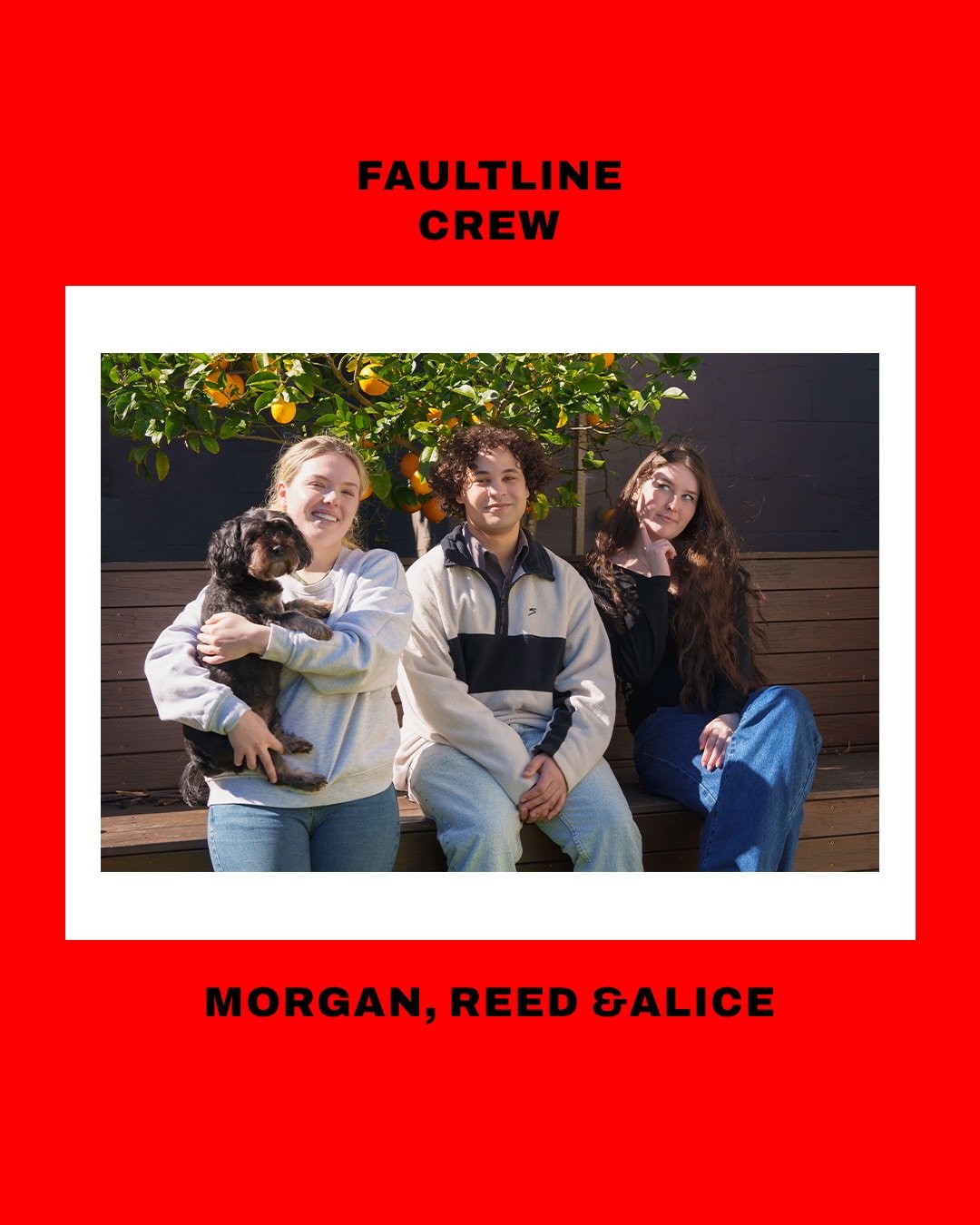 hello? is this thing on...? oh hey crew! 🎬

The Faultline lore starts now
🎬 Reed (Writer/Director)
📸 Morgan (DP)
🧠 Alice (Producer)

you&rsquo;ll be seeing these face again soon&hellip;like in the next three posts! go learn more about them!

cove