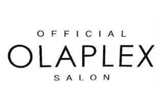 Olaplex Salon logo with the words 'Official Olaplex Salon' in black text on a white background.