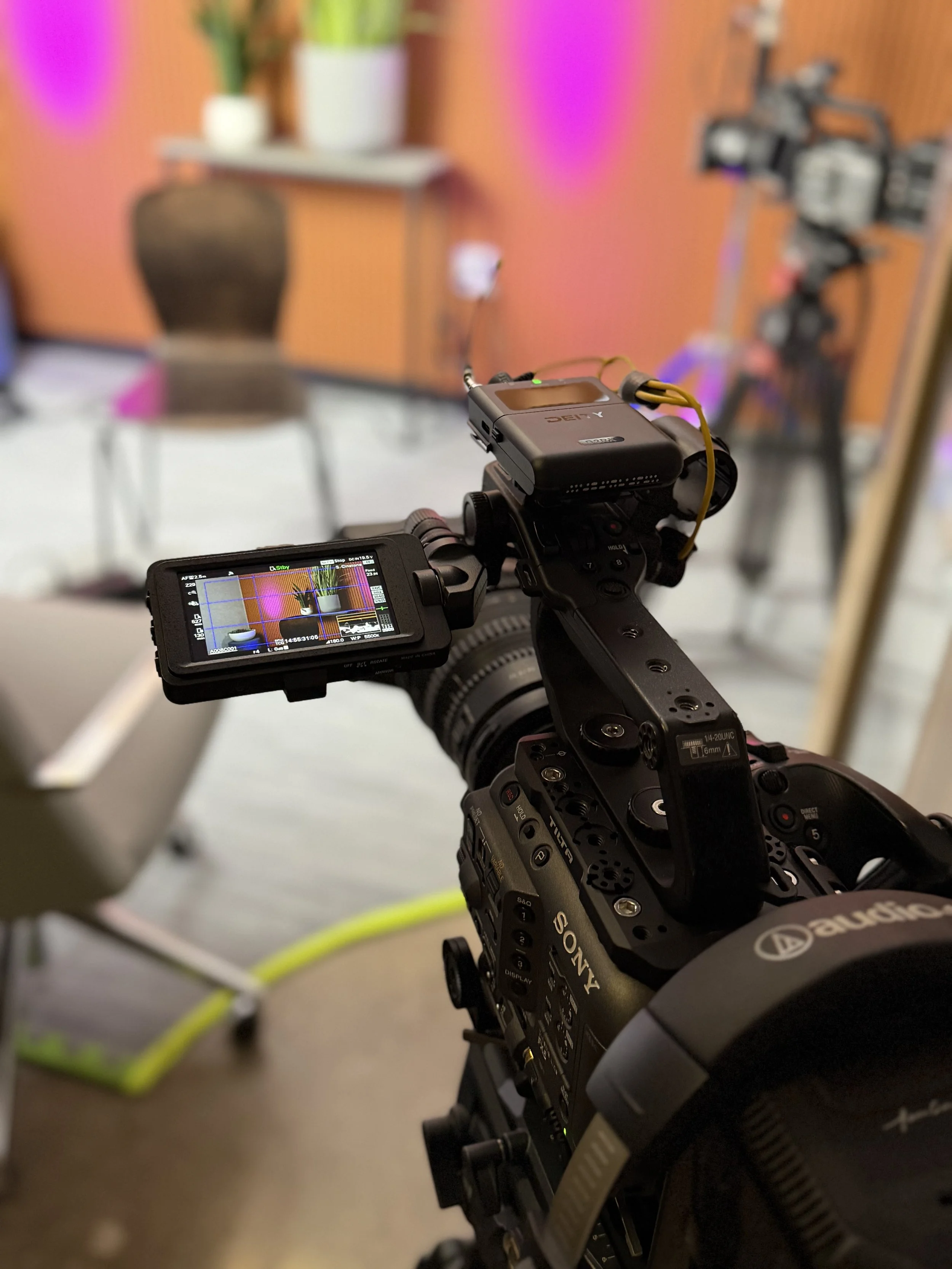Sony FX6 Video Camera capturing a documentary interview