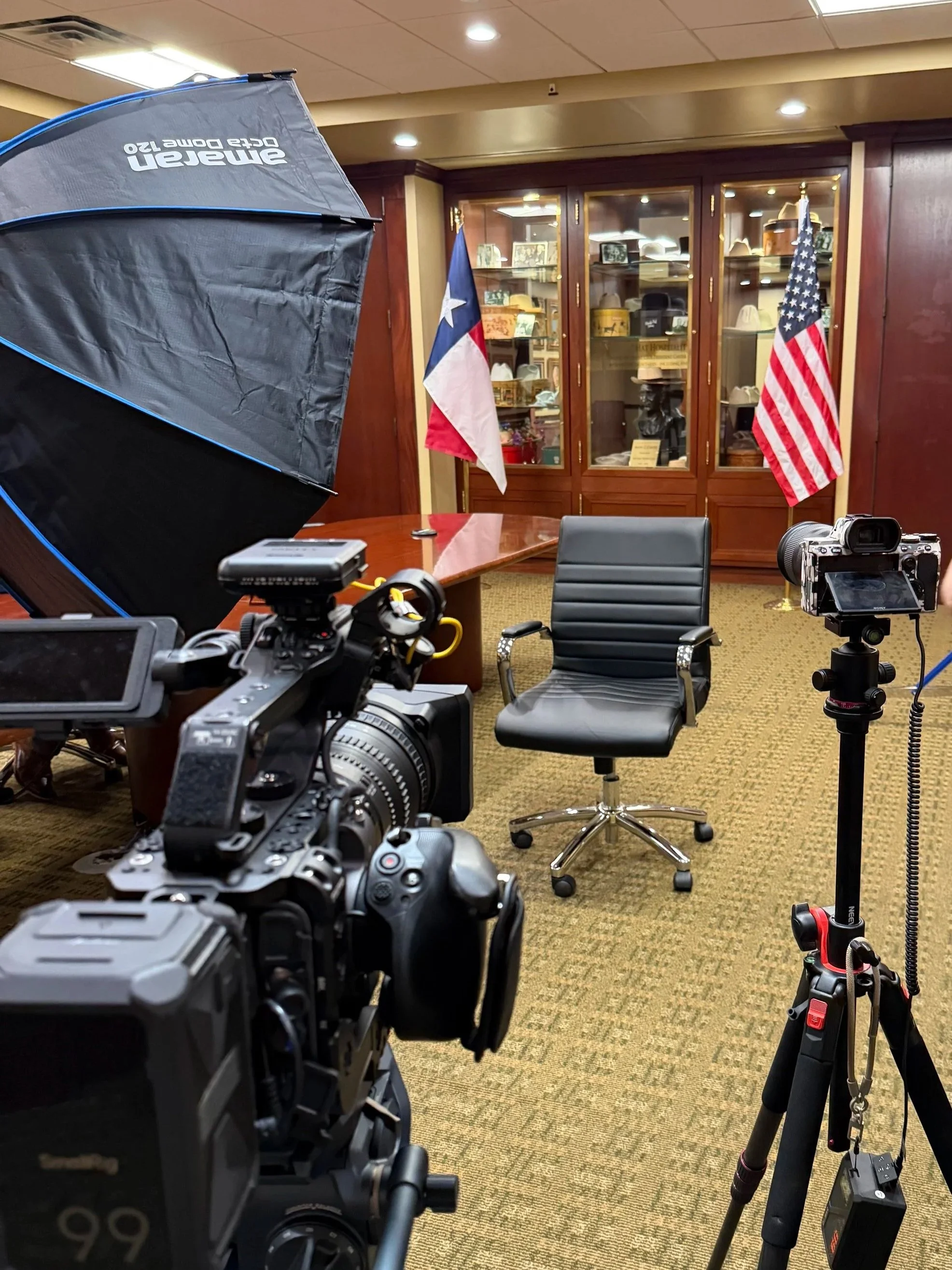 Legacy interview set up for a professional look and feel.