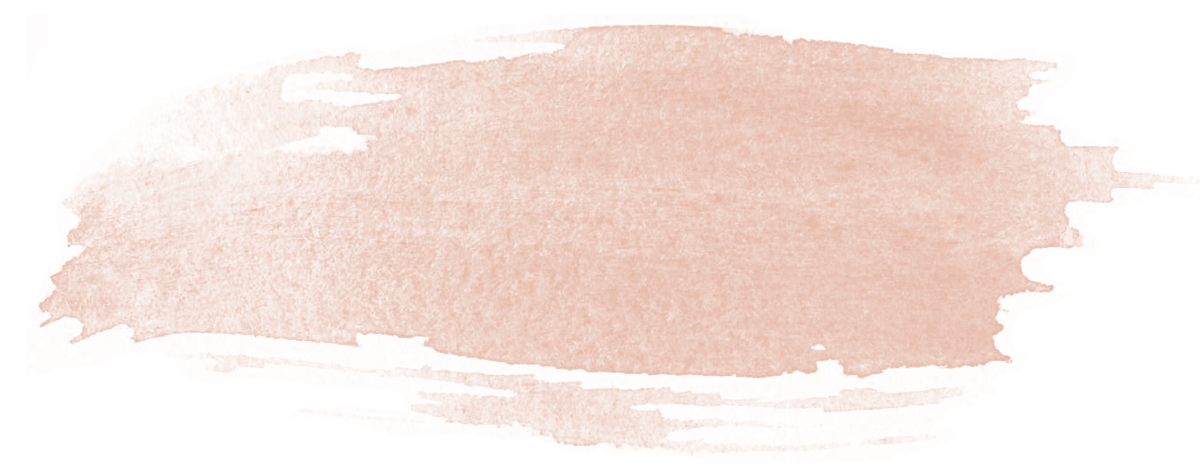 A light pink, irregularly shaped paint stroke with rough and uneven edges.