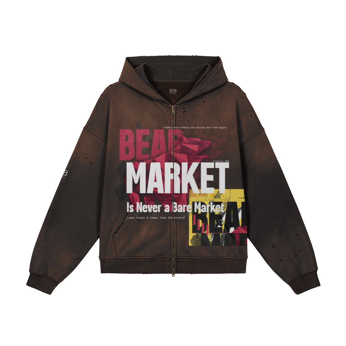 Unisex Bear Market Zipped Hoodie