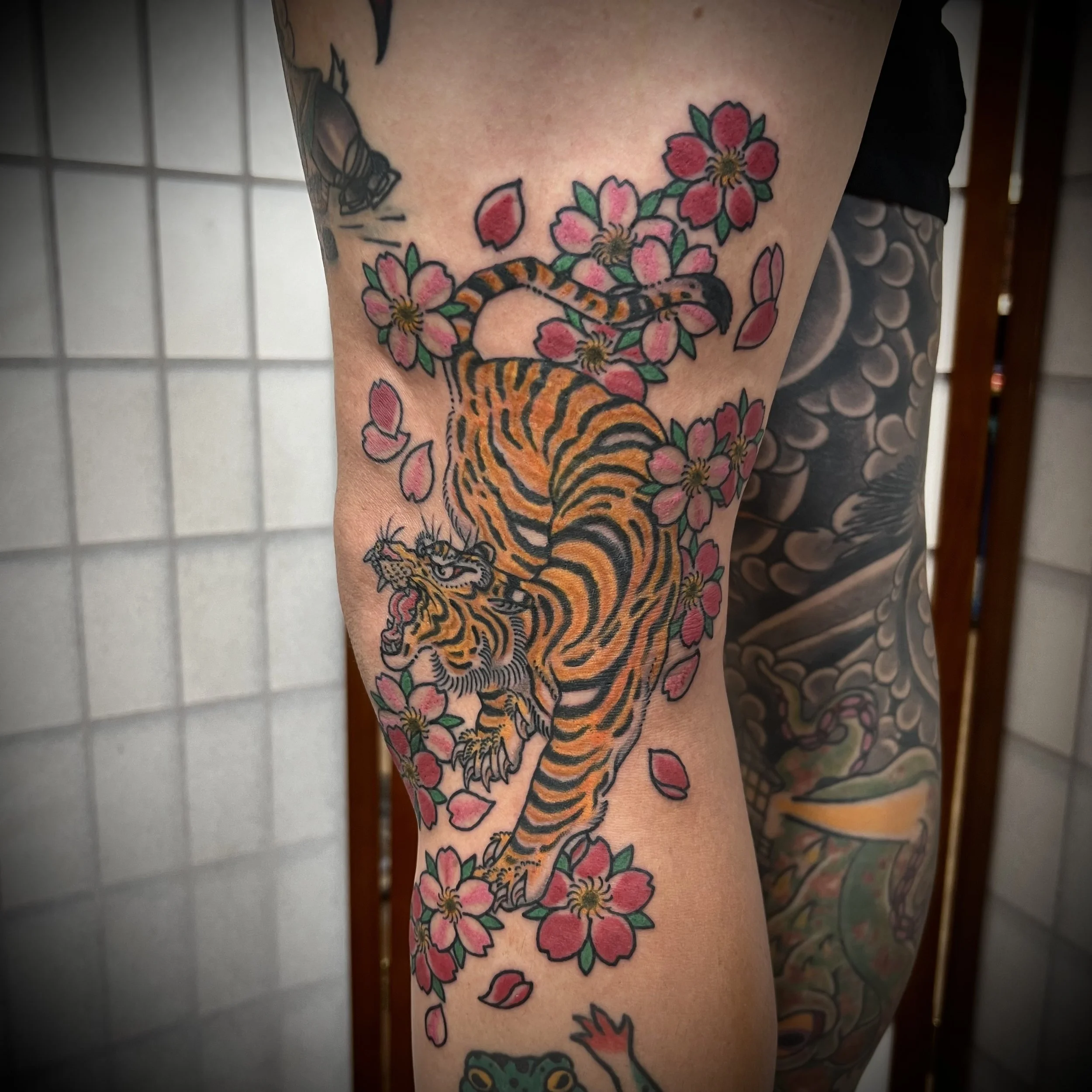 tiger tattoo, Japanese tiger design, tattoo for men