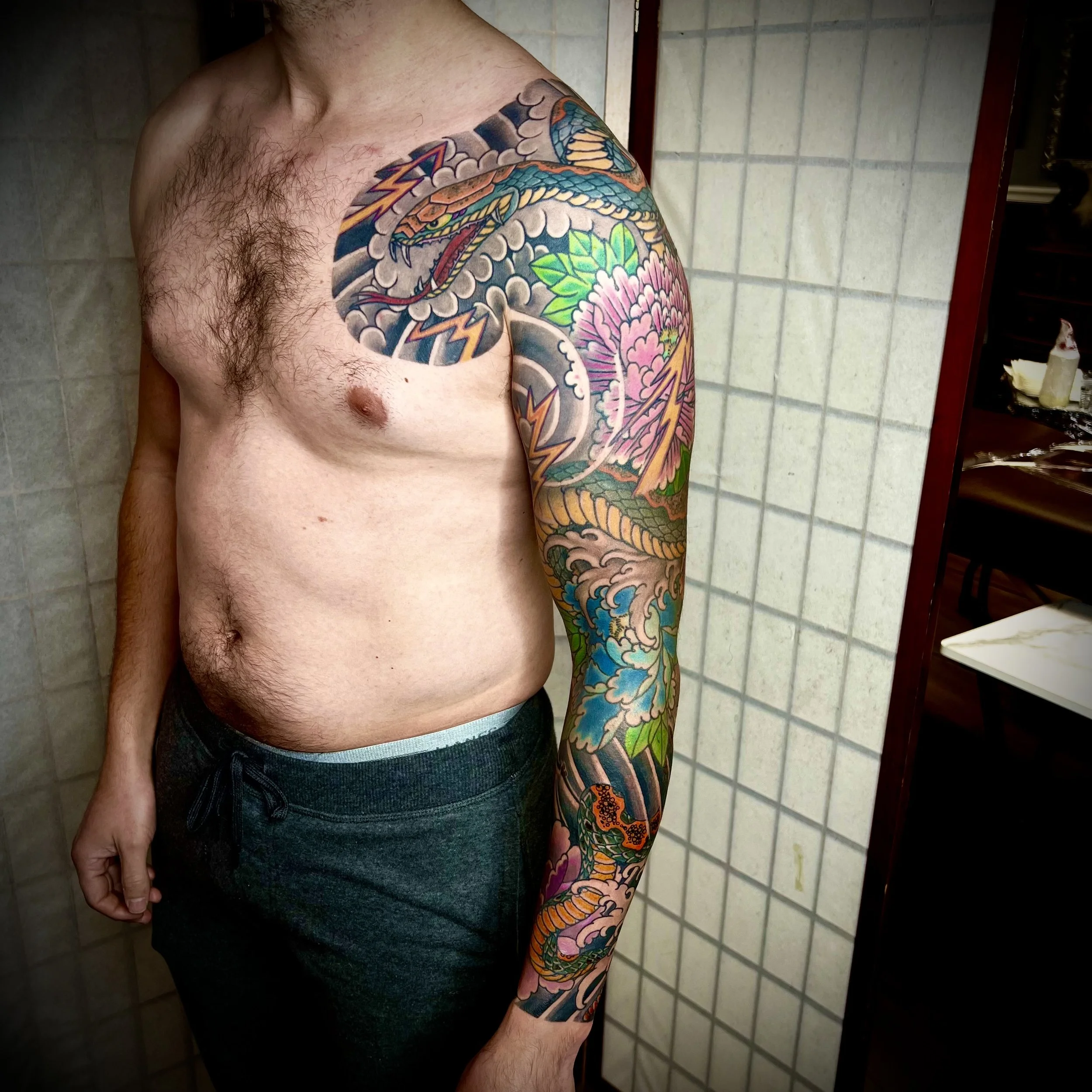 Japanese snake tattoo