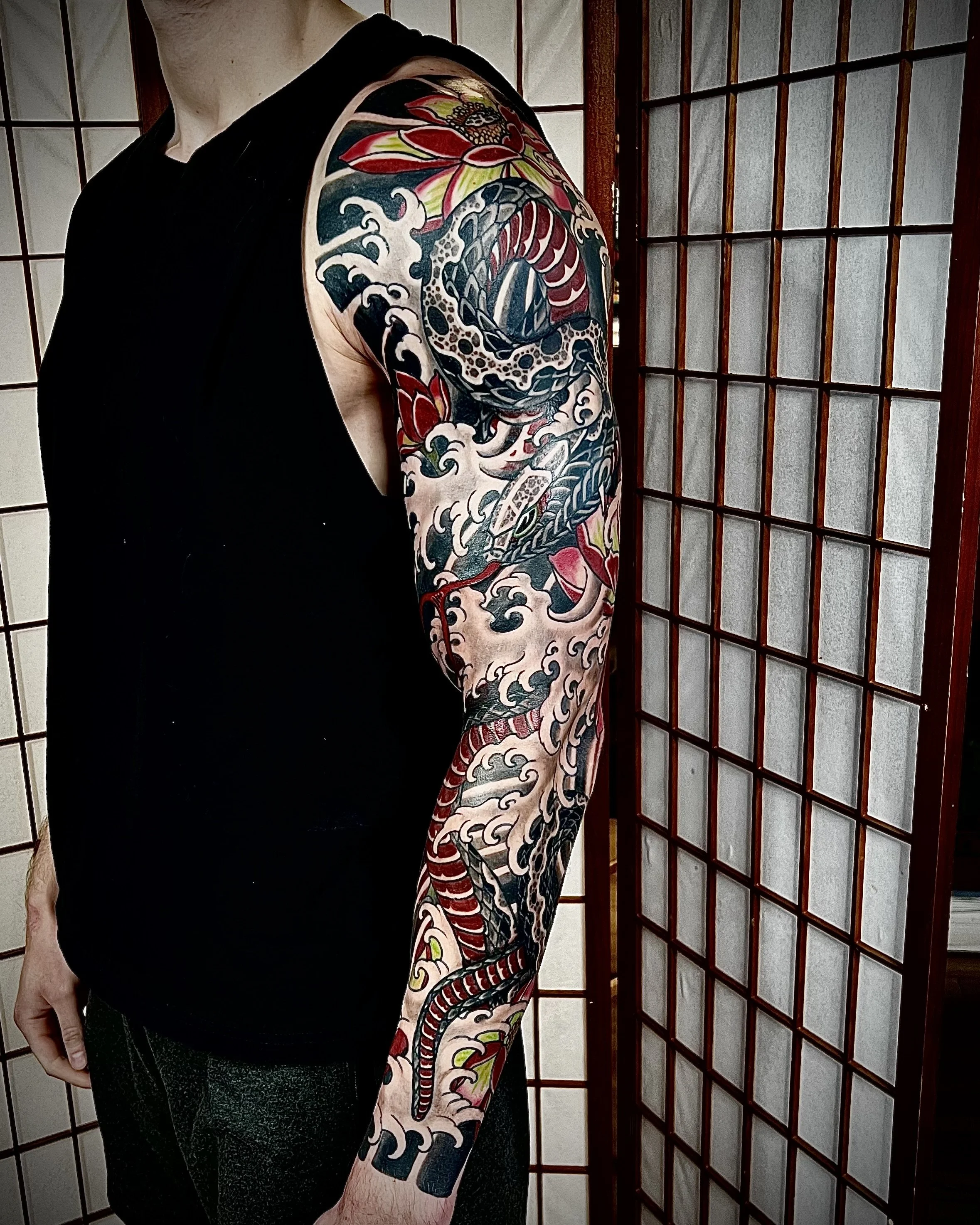Japanese snake tattoo