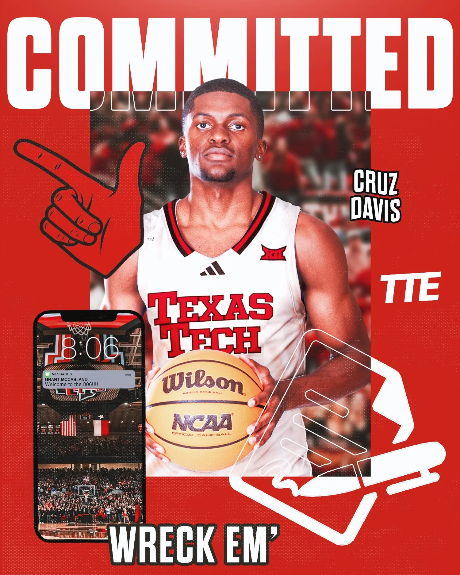 CRUZ DAVIS COMMITS TO TEXAS TECH