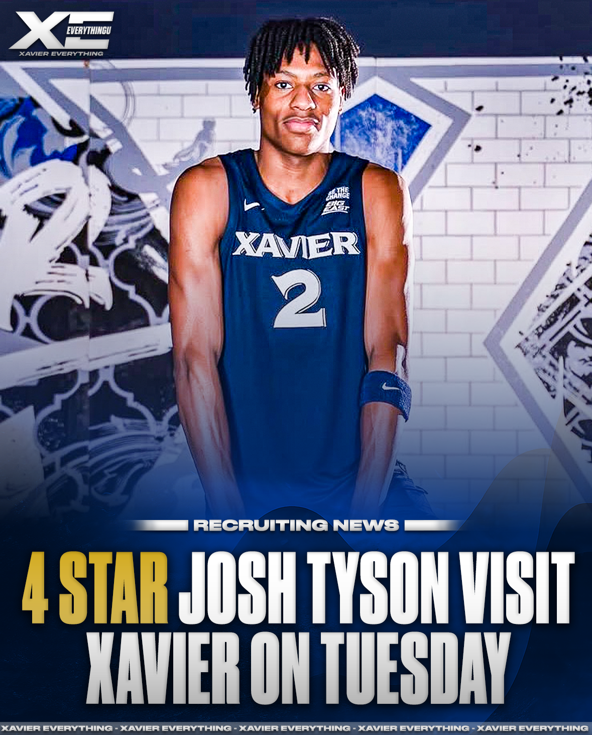 Xavier continues their push for 4-Star recruit Josh Tyson as he visits campus on tuesday
