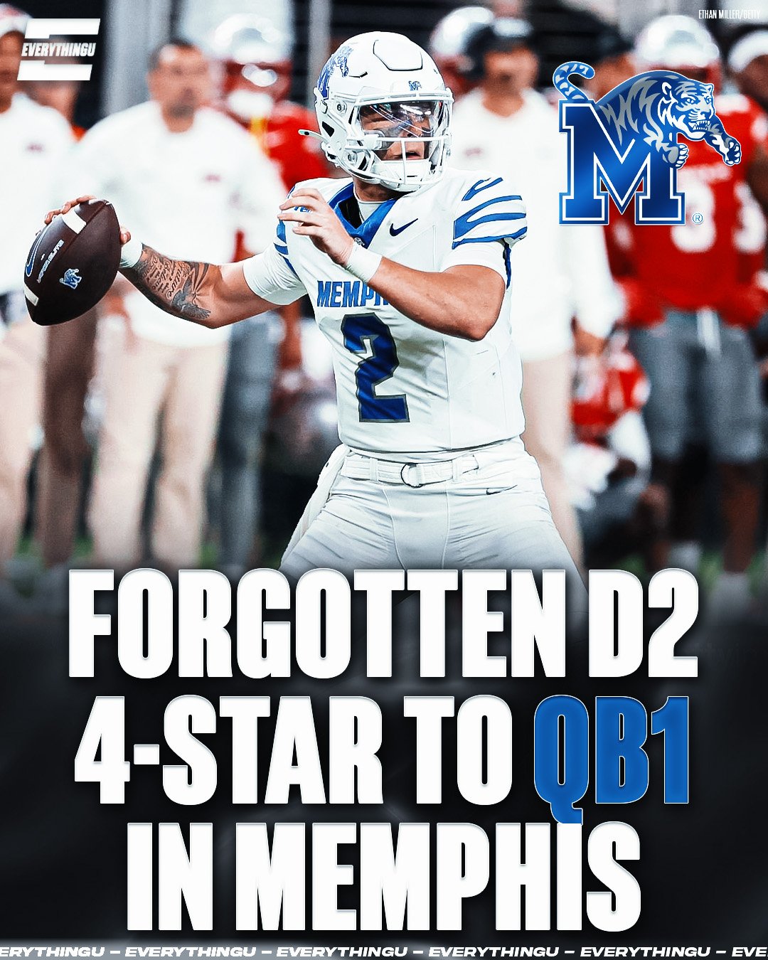 How Marcus Stokes went from a Power Five afterthought to a Division II star to QB1 in Memphis
