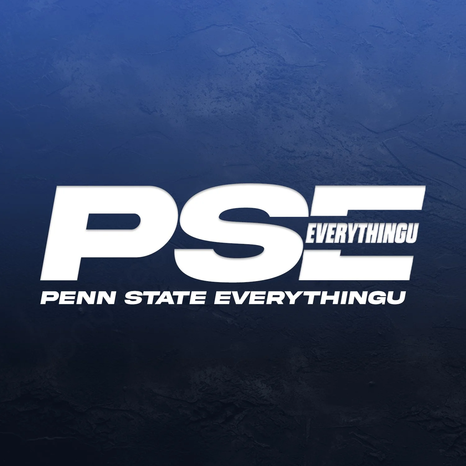 Penn State EverythingU logo with the words "PS E" and "EverythingU" on a dark textured background.