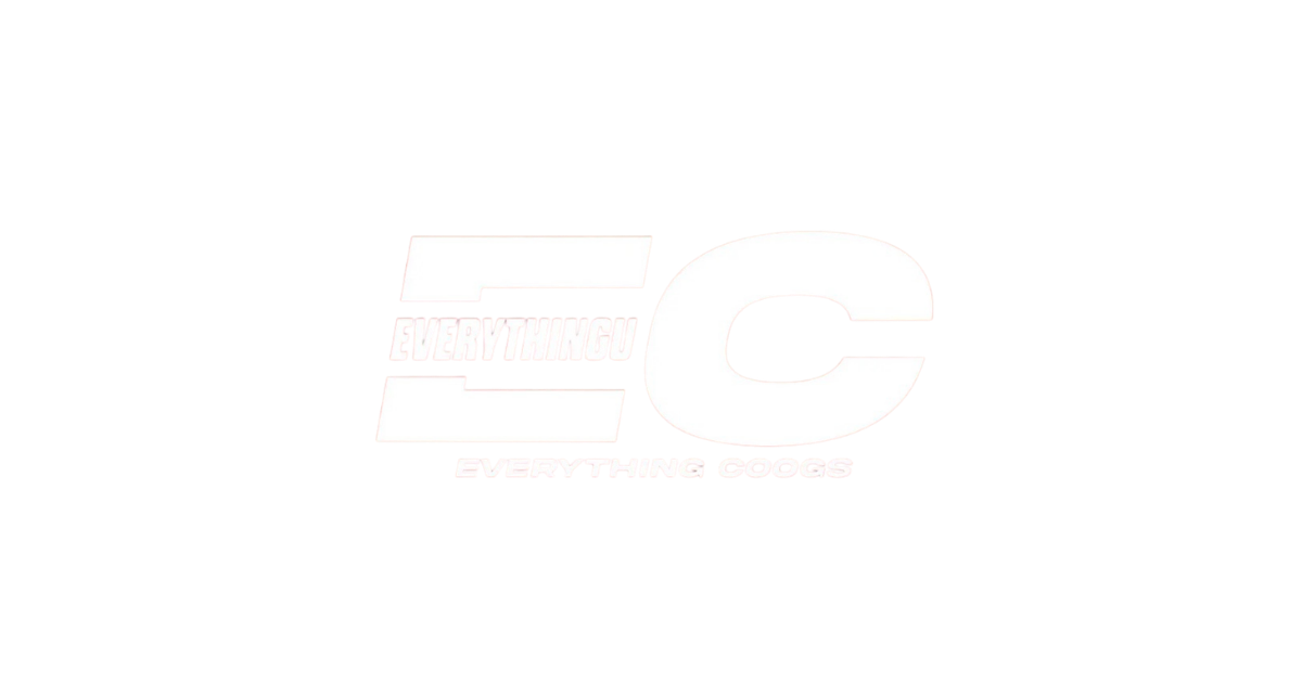 Colorful graphic with the words "Everything Goes" repeated twice and a large white letter "C" in the center, with horizontal lines and vibrant colors.