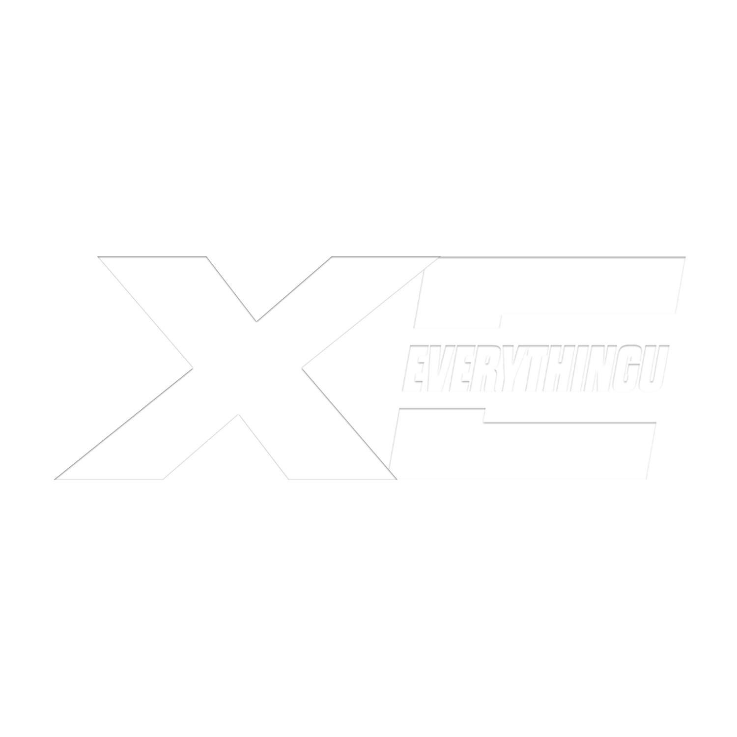 Black background with large white text 'XX' and smaller white text 'EVERYTHING' to the right of the 'XX'.