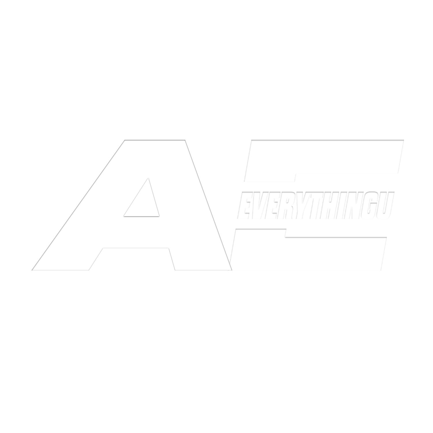 Black and white graphic with large bold letters 'A' and 'E' and the phrases 'EVERYTHING' and 'AUBURN EVERYTHING'.