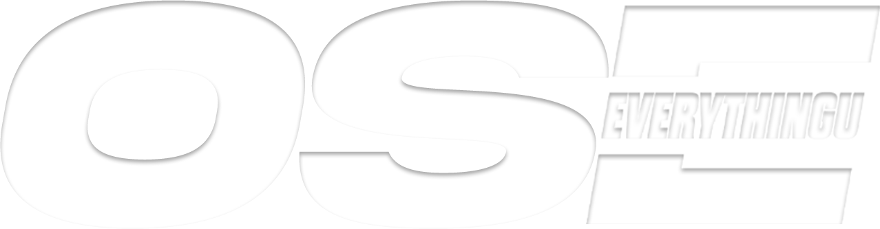Blurred logo with large white letters 'O' and 'S', and the words 'EVERYTHING CU' partially visible.