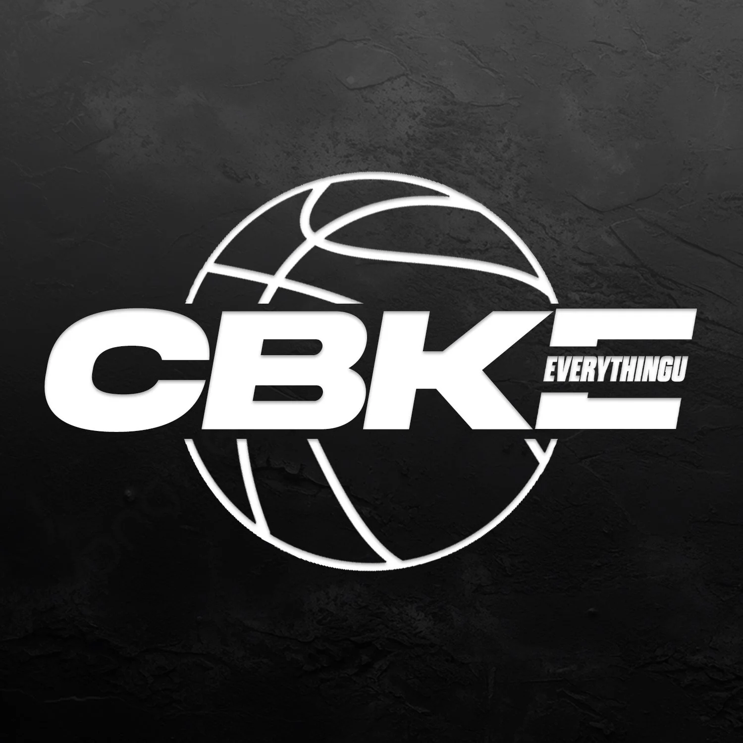 Logo with the text 'CBK' and 'EVERYTHINGU' on a black textured background, featuring a partially outlined globe.