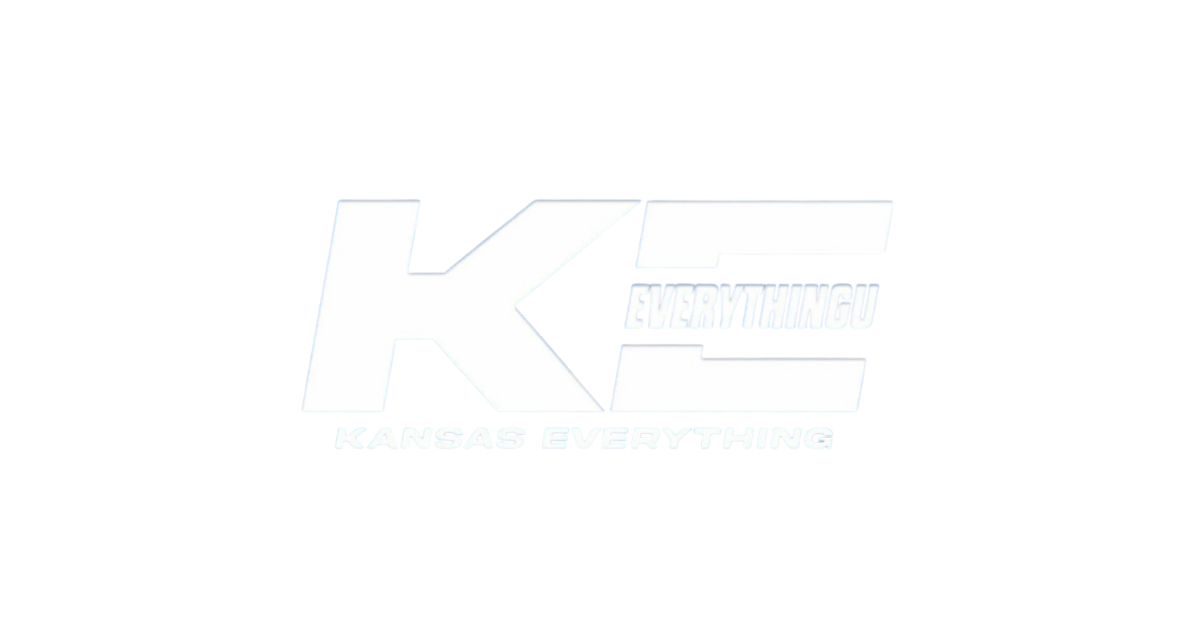 Black background with white text logo that says 'KEE', 'EVERYTHINGU', and 'KANSAS EVERYTHING'.