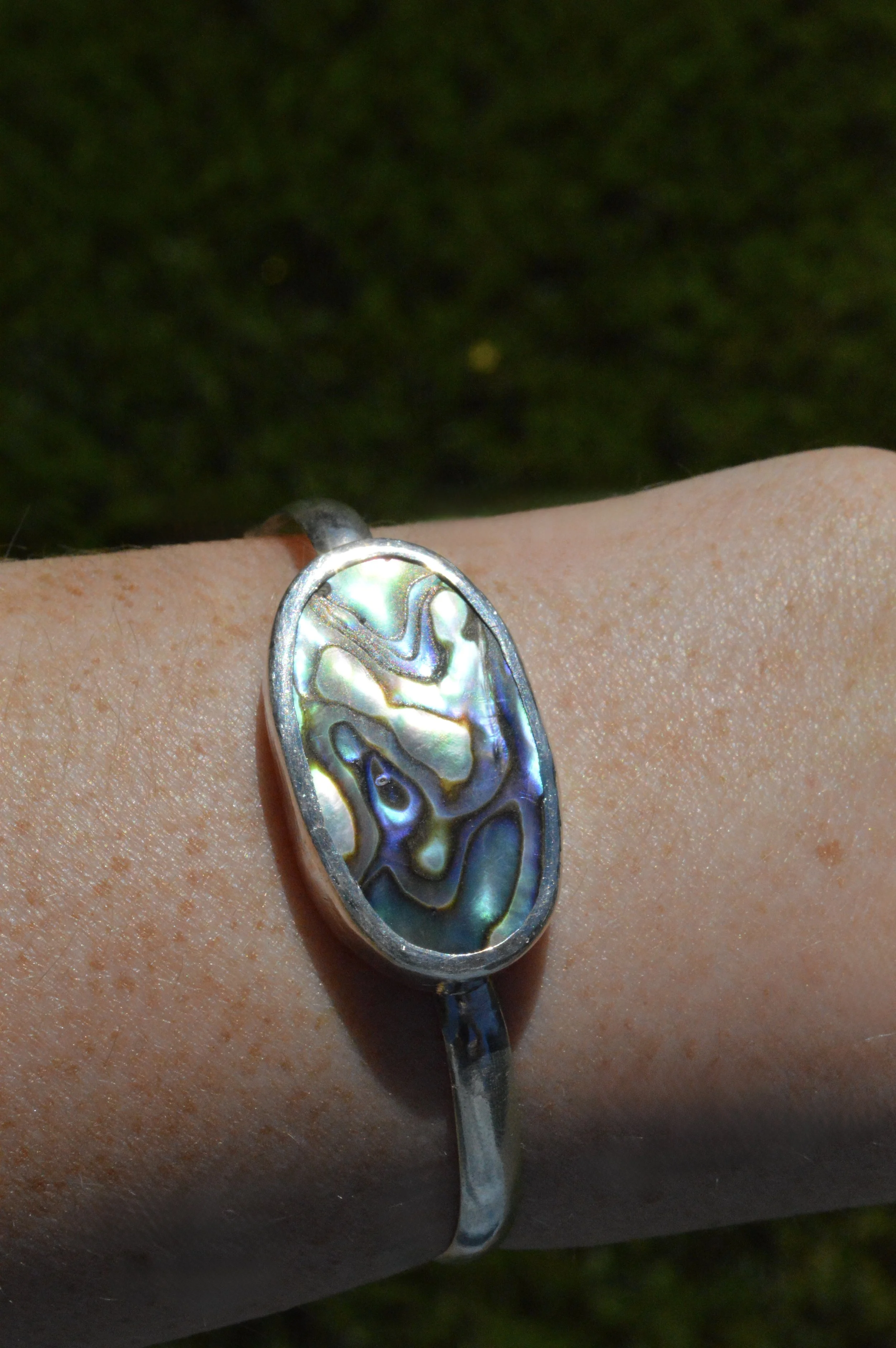 Abalone Silver Cuff
