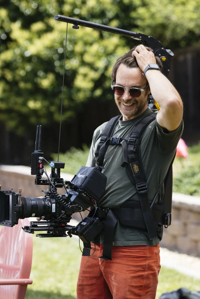 Behind the scenes photo of director and photographer Kaare Iverson on-set for his Telly Award Winning production - shot in California.