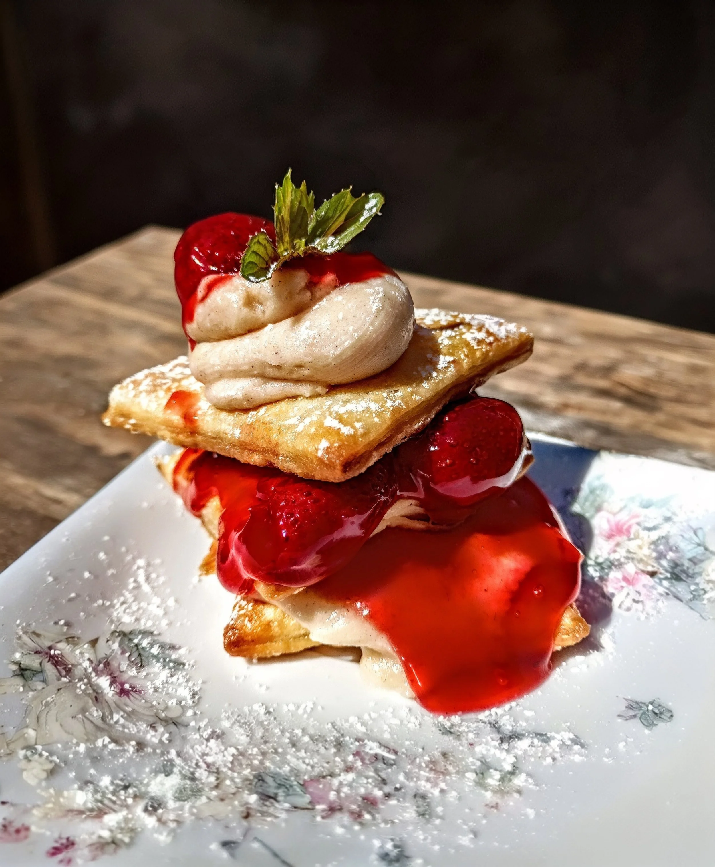 Strawberries & Crème Pastry.