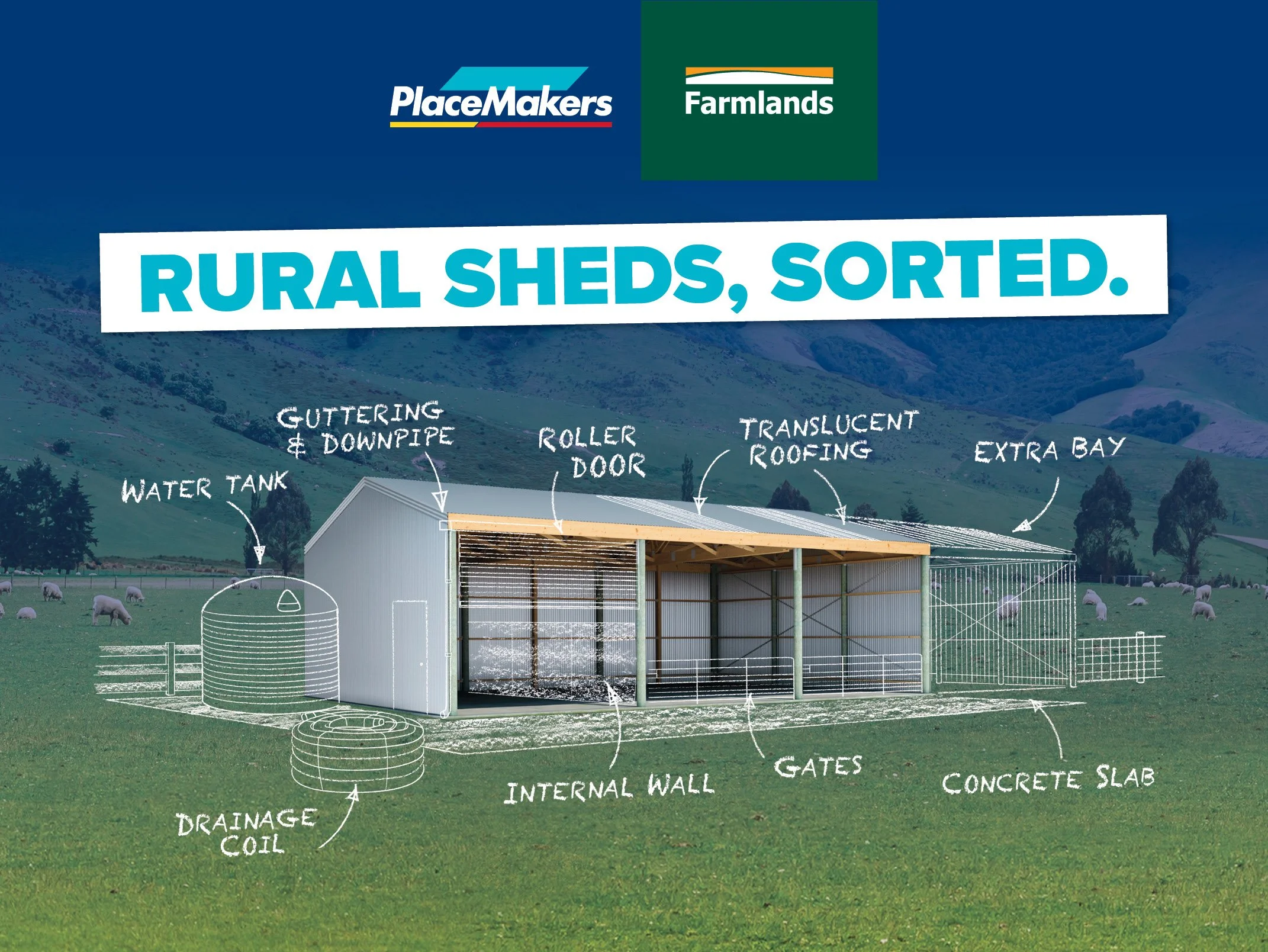 PlaceMakers x Farmlands Rural Sheds