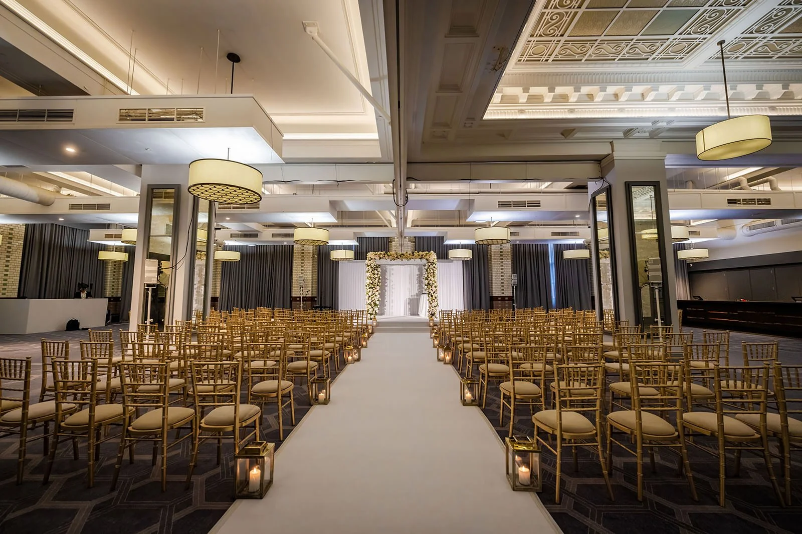 kimpton clocktower manchester wedding ceremony ballroom set up