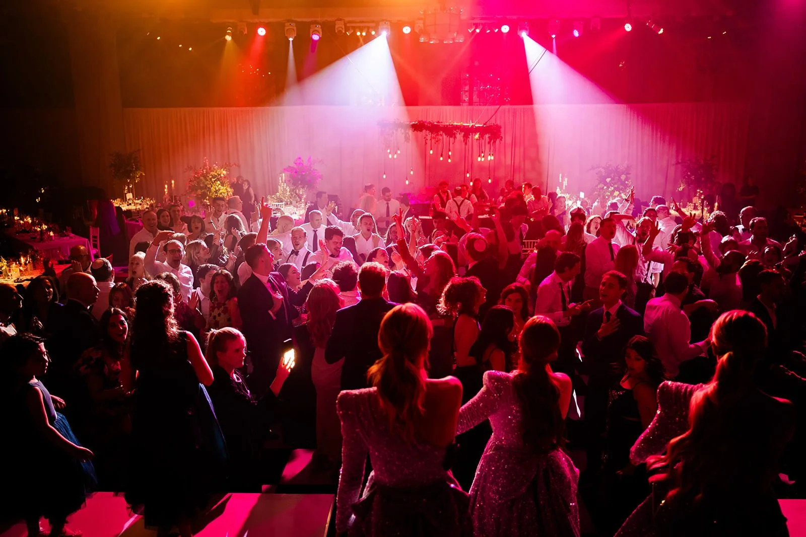 guests dancing during reception party dancing at kimpton clocktower manchester