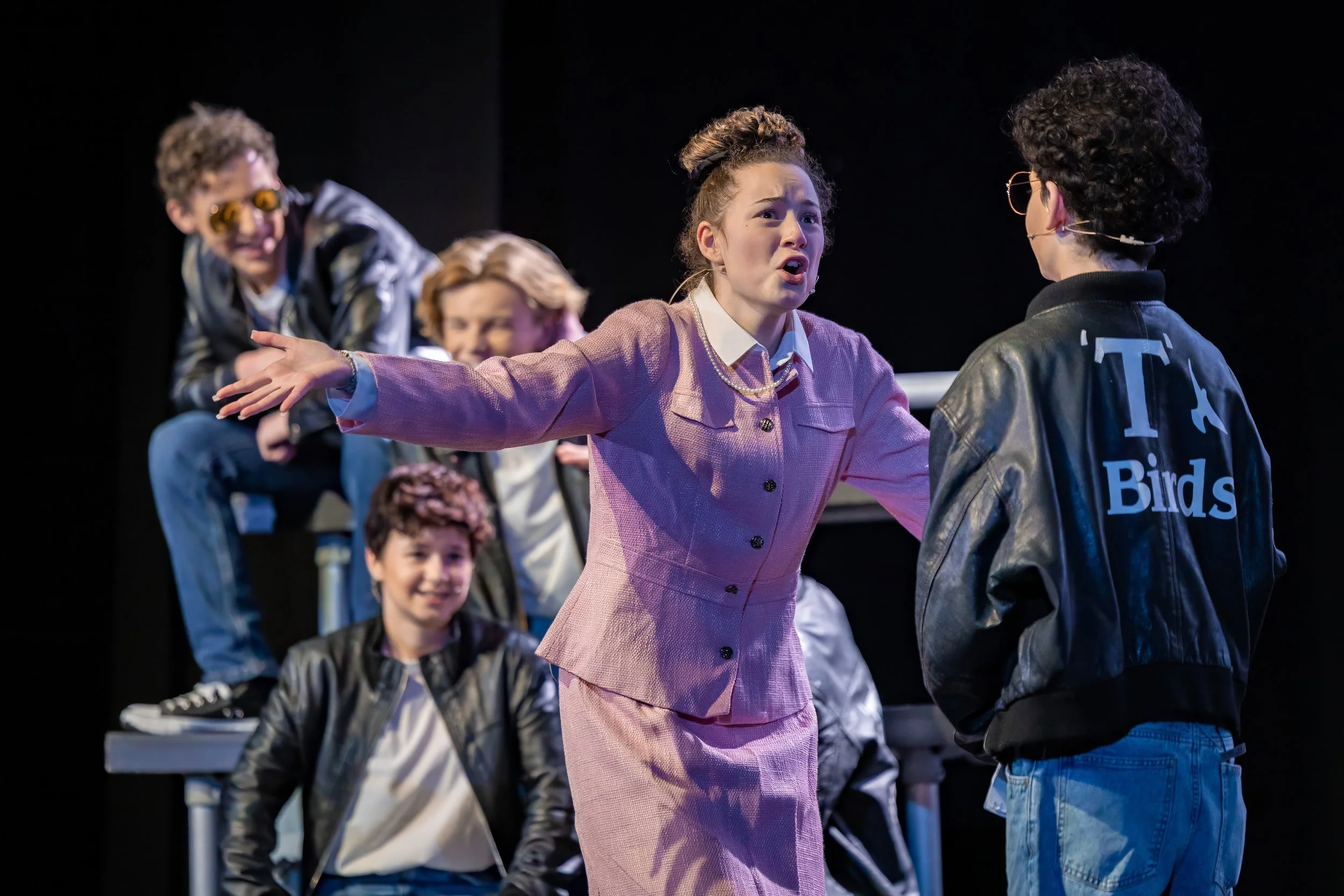 grease performance on stage musical theatre production photography with t-birds