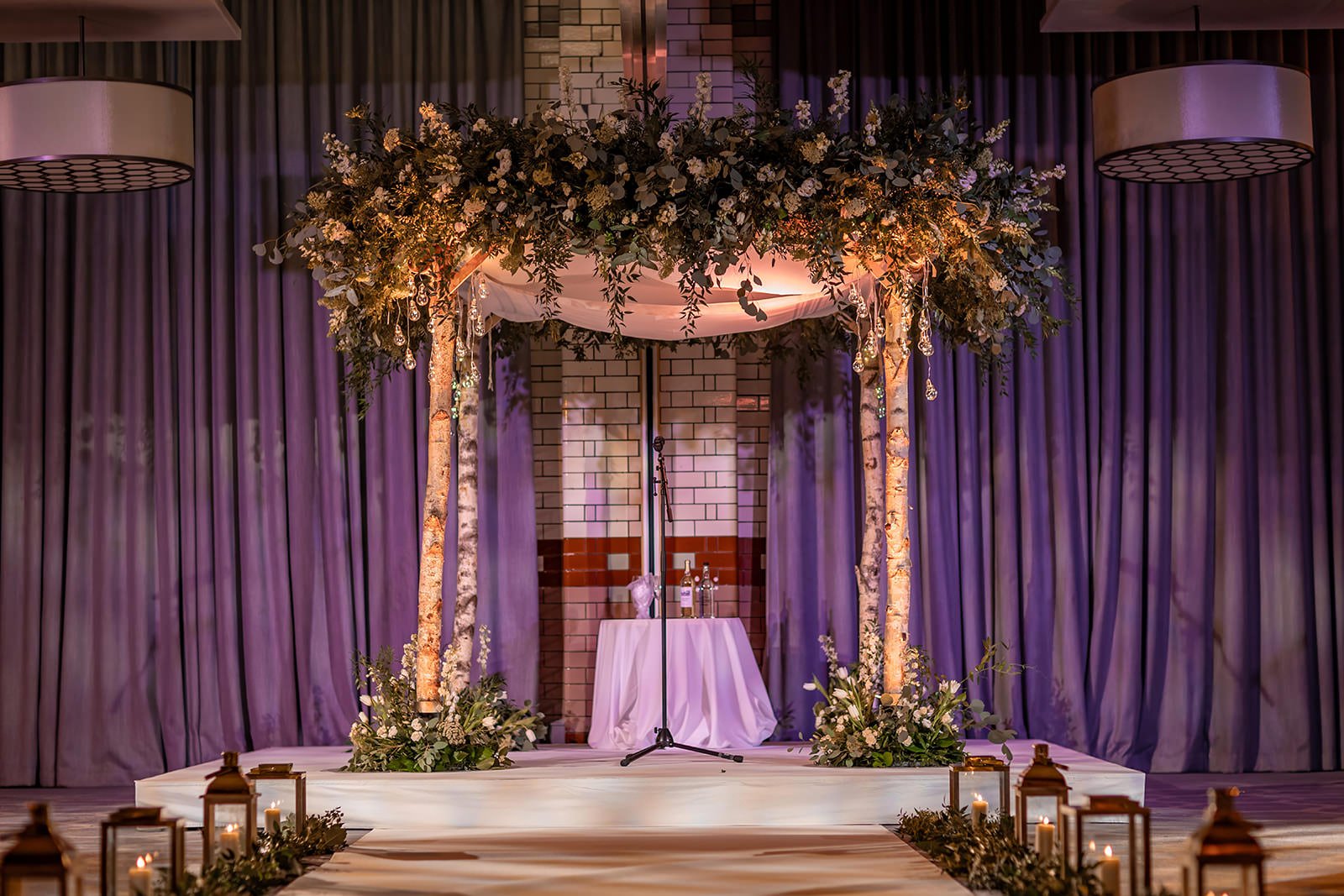 kimpton clocktower manchester wedding ceremony ballroom set up