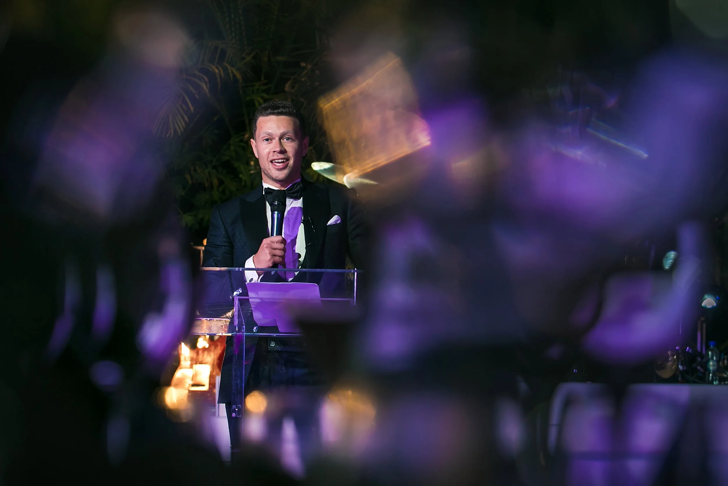 best man speech during wedding reception at sefton park palm house in liverpool