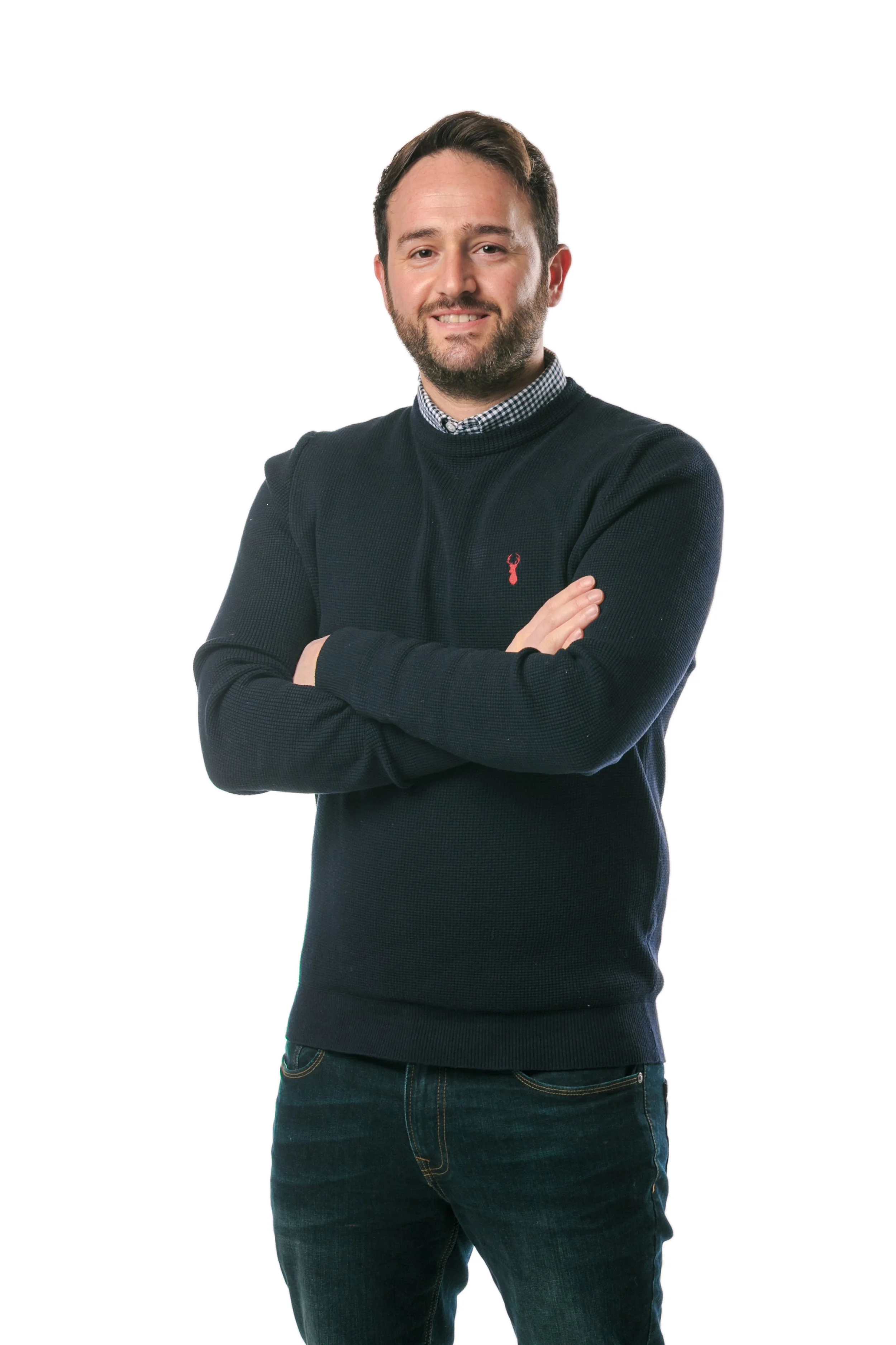 Mid-length corporate portrait photographed for a business professional