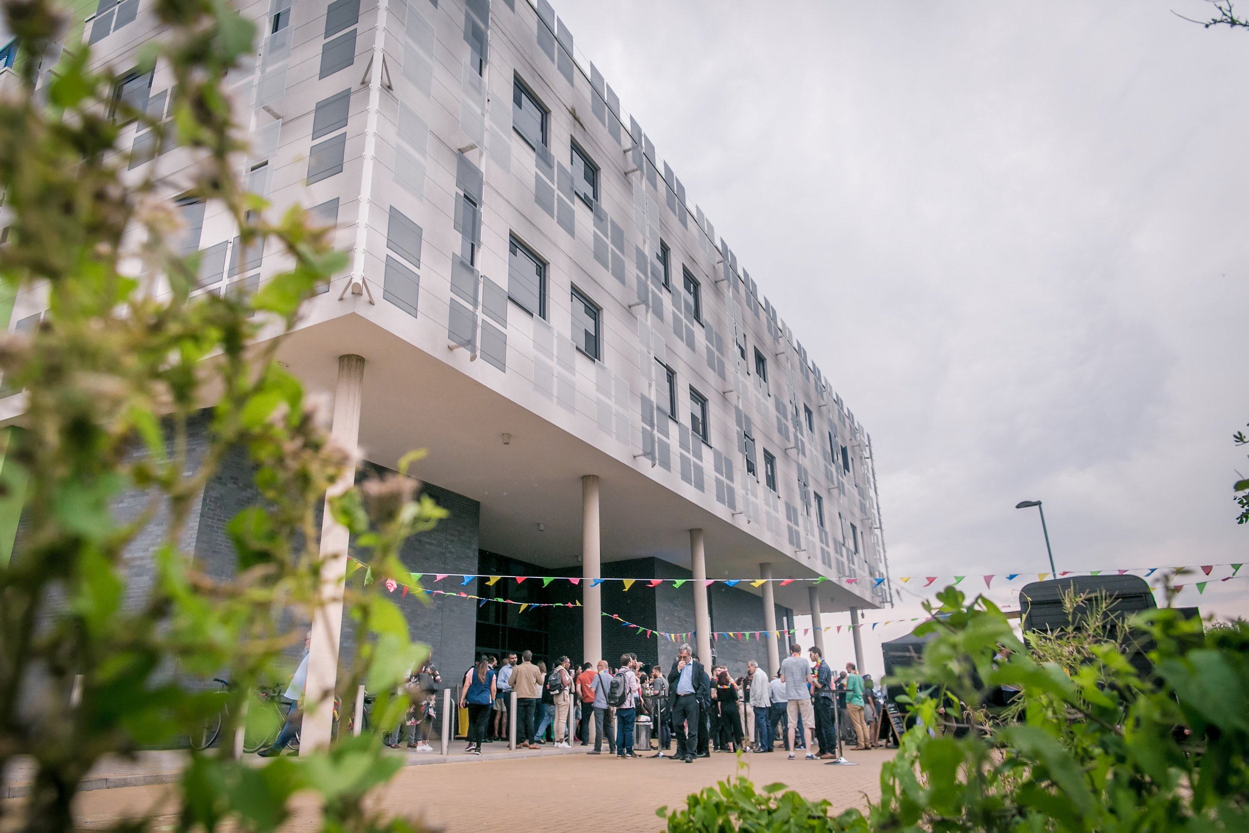 Guests arriving at a corporate hospitality and networking event