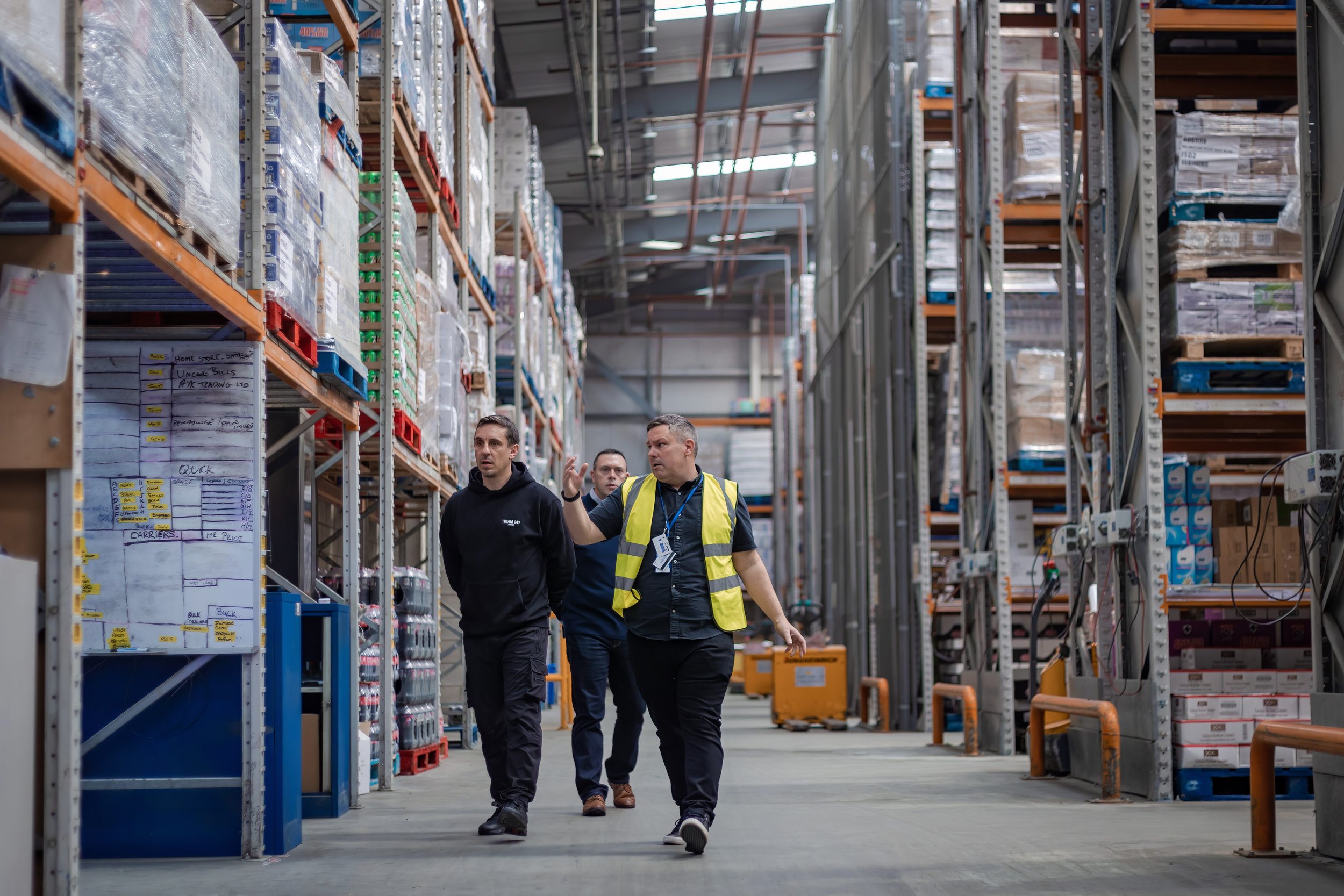 PR Photography for Gary Neville's Visit to Rayburn Trading, Manchester