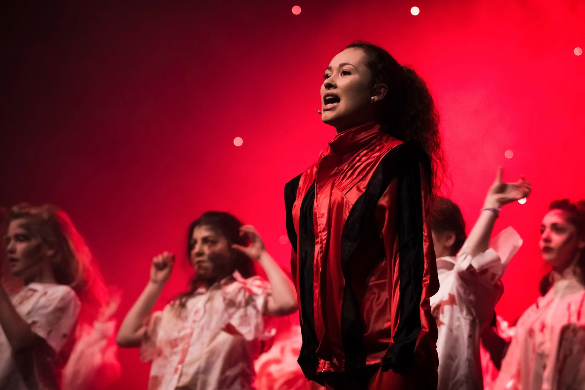 thriller michael jackson performance on stage musical theatre production photography