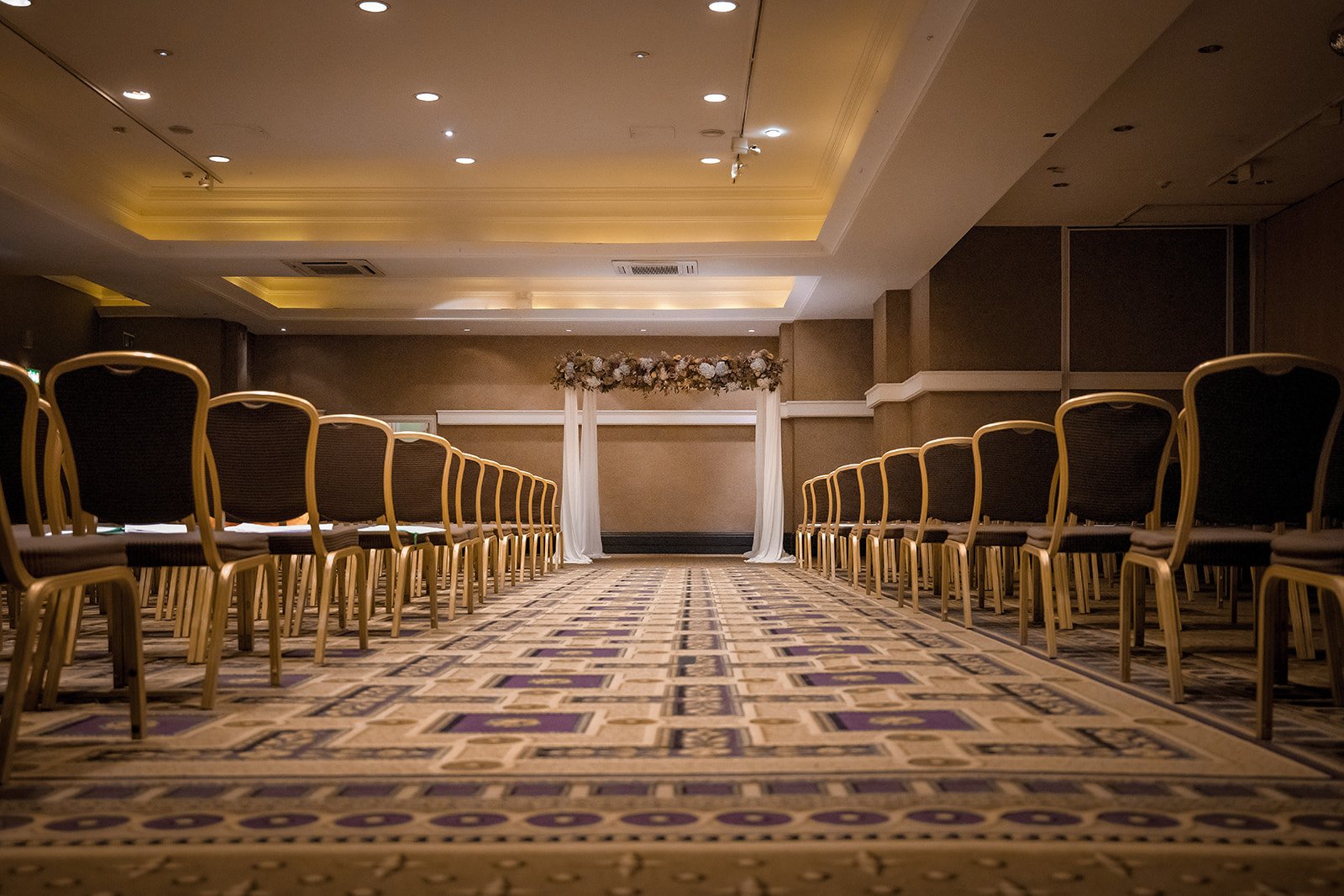midland hotel manchester wedding ceremony set up
