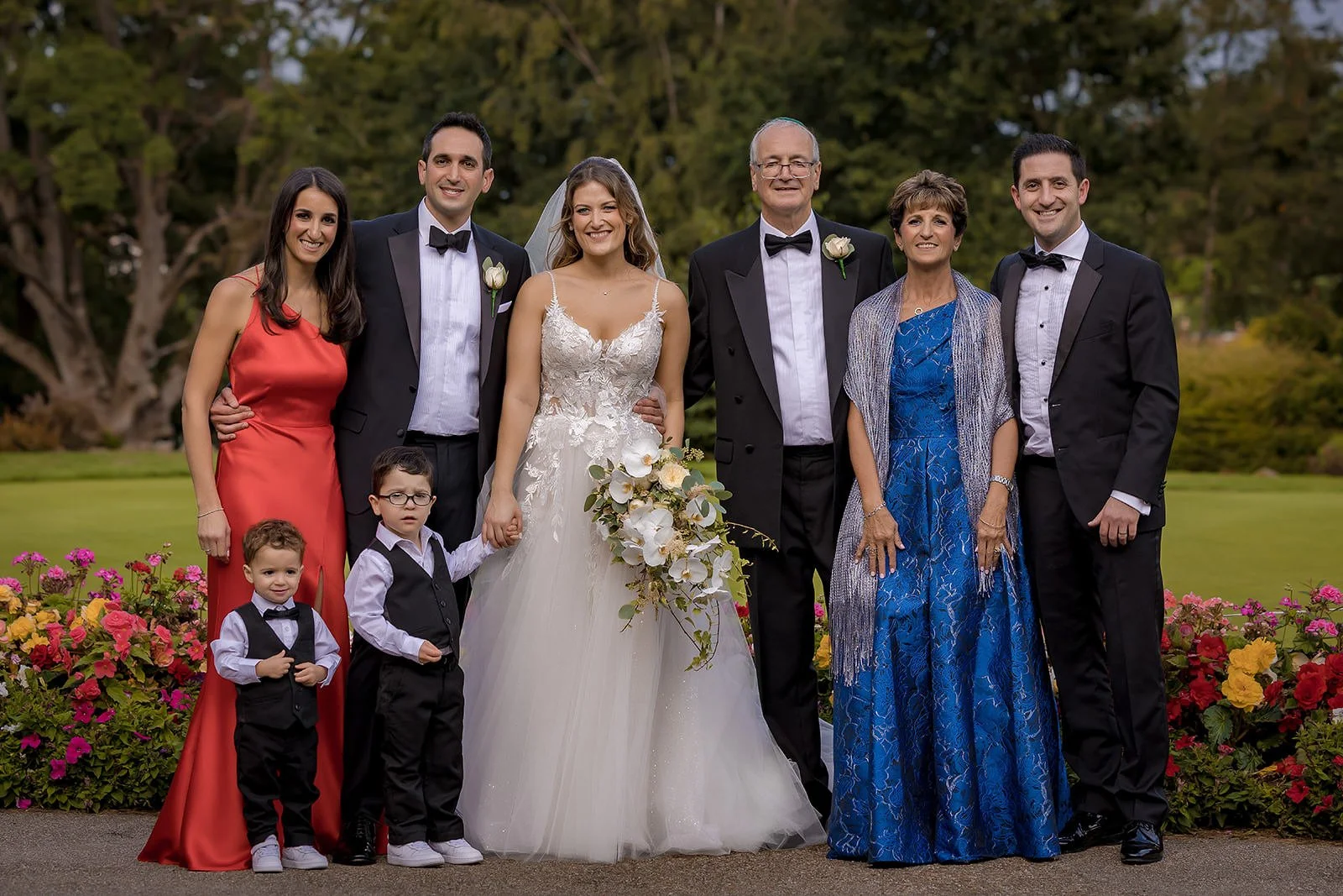 family portraits during wedding at mere golf resort in cheshire