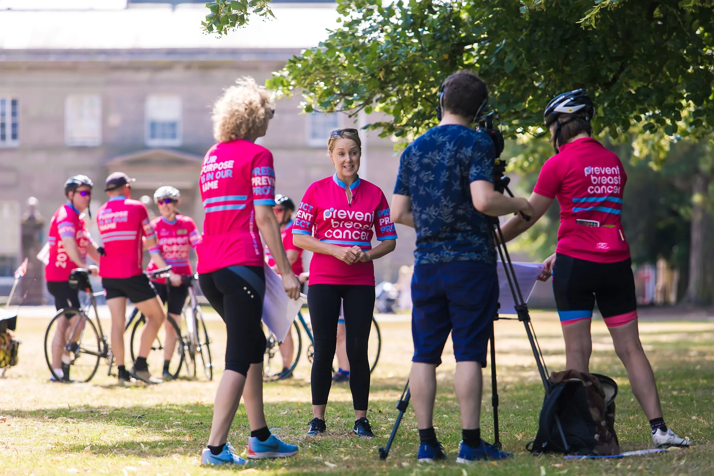 Volunteers supporting a charity fundraising challenge event