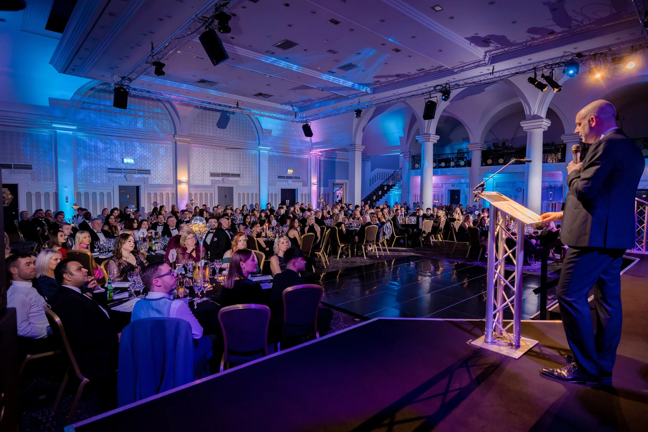 Guests attending a corporate awards ceremony in Manchester