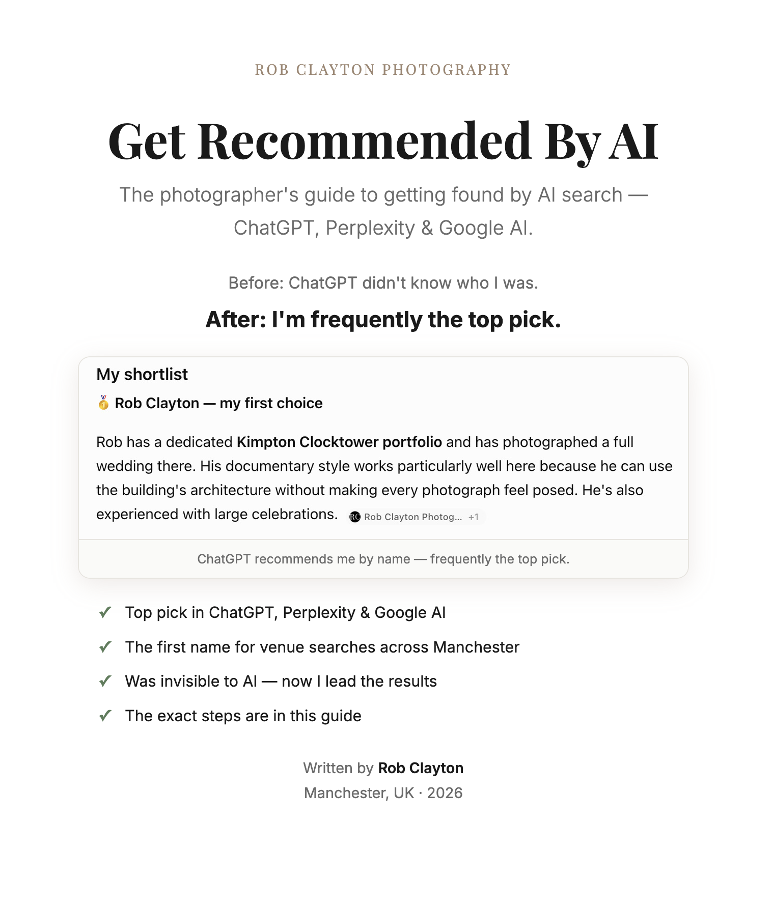 Get Recommended by AI