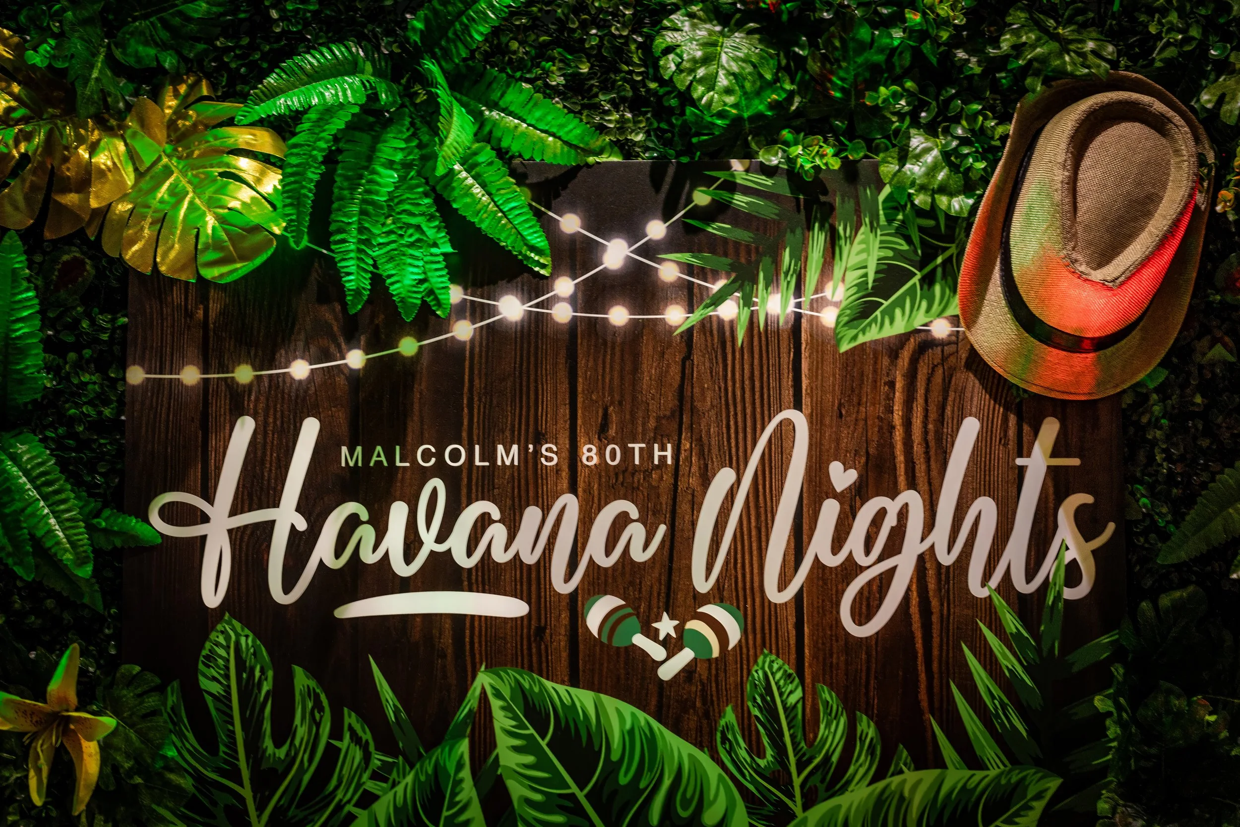 havana nights theme party sign