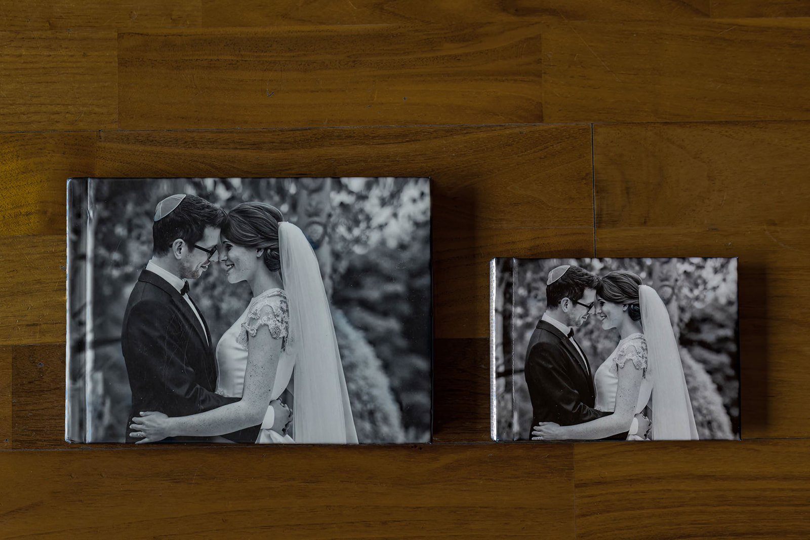 wedding photo album and smaller parent copy