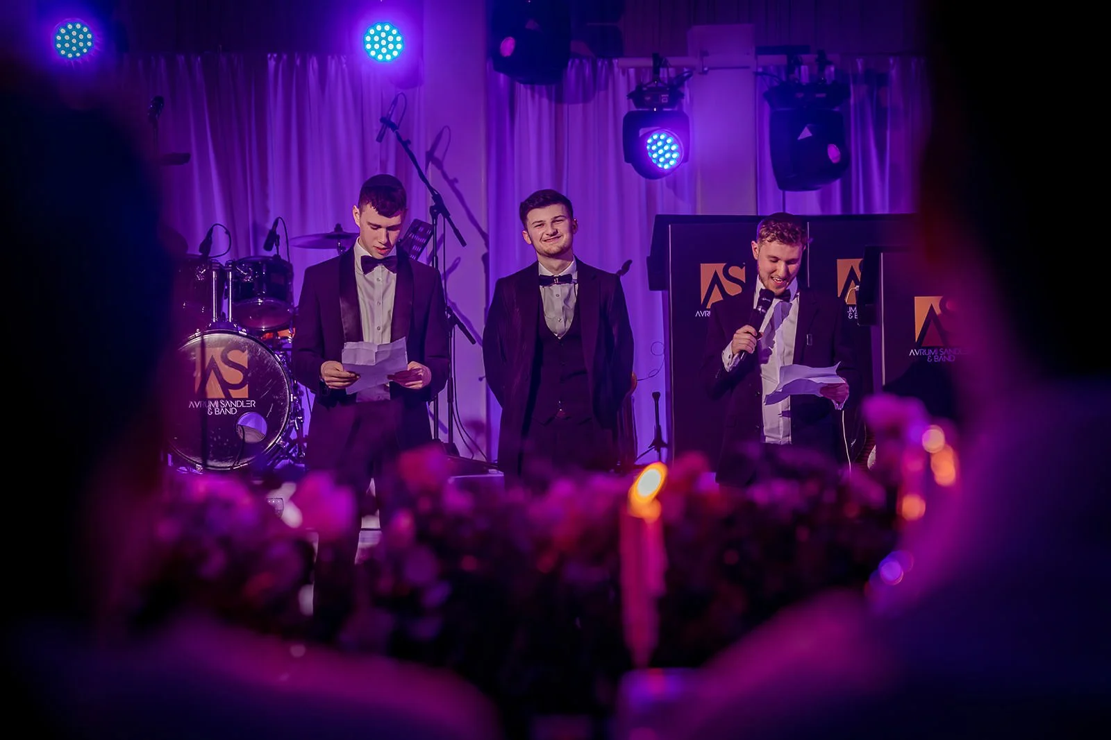 groomsmen speech during wedding reception at manchester deansgate hotel