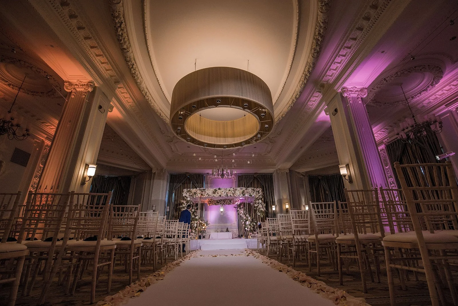 midland hotel manchester trafford room wedding ceremony set up