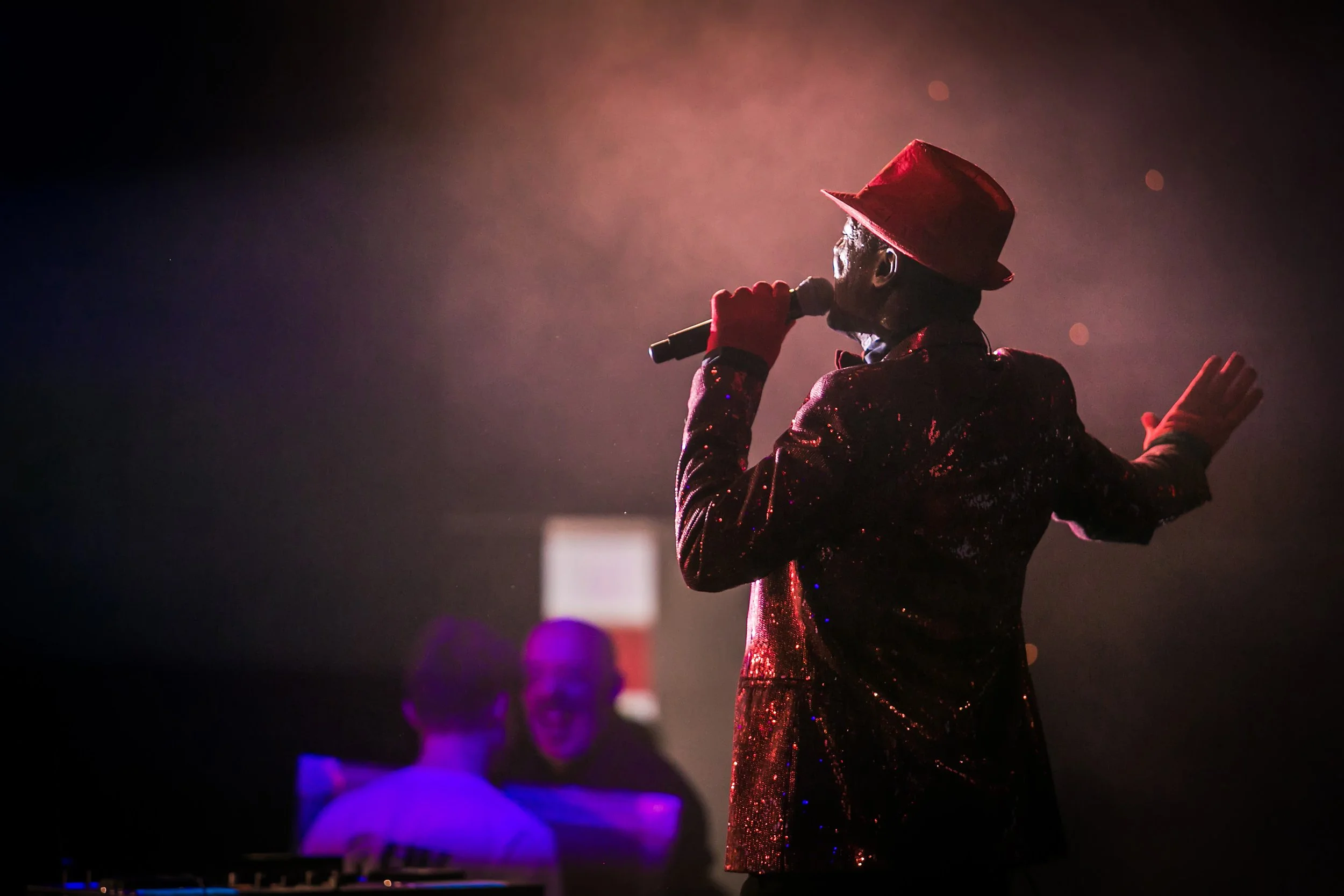 Live entertainment during a corporate event in Manchester