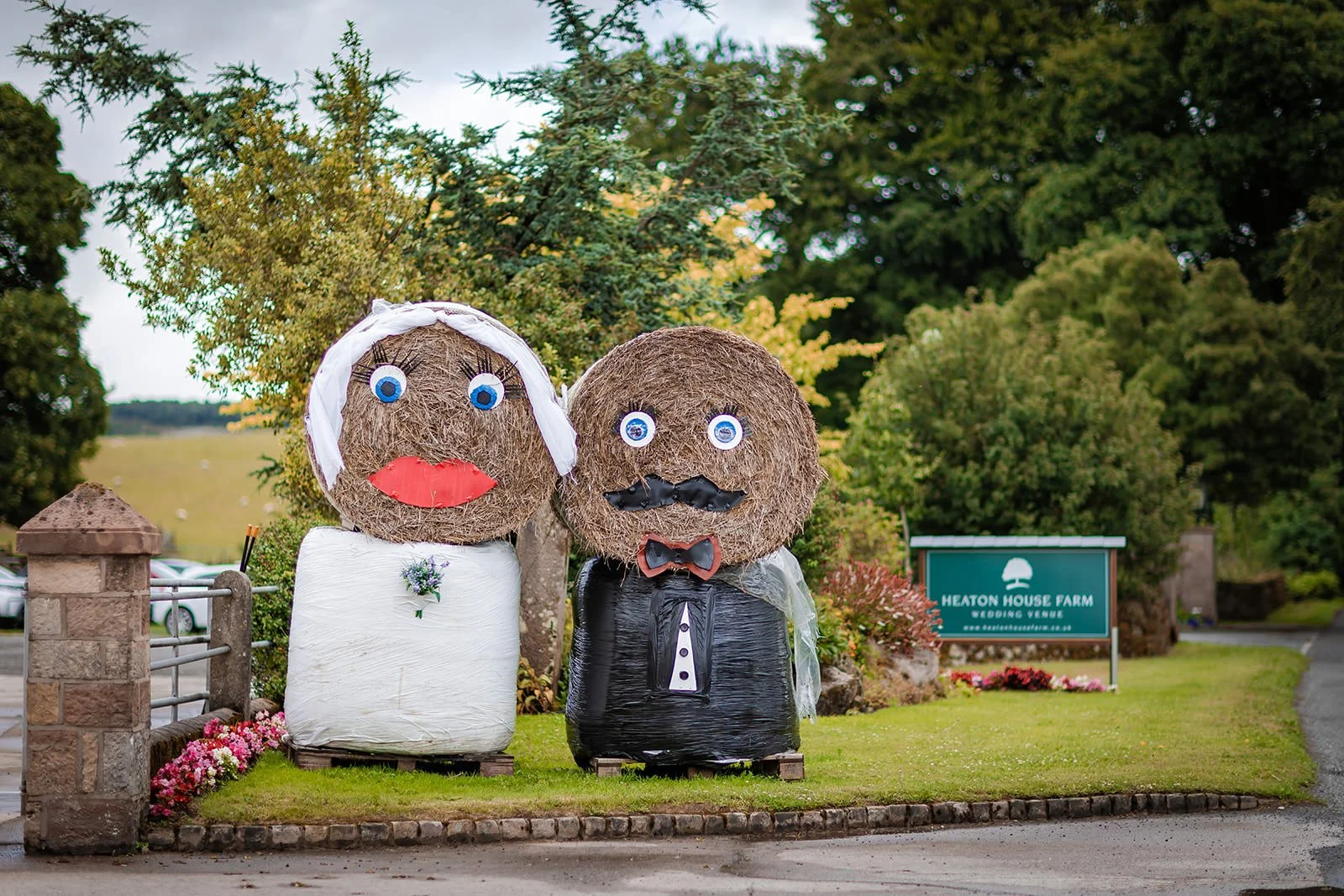 heaton house wedding venue bails of hay characters
