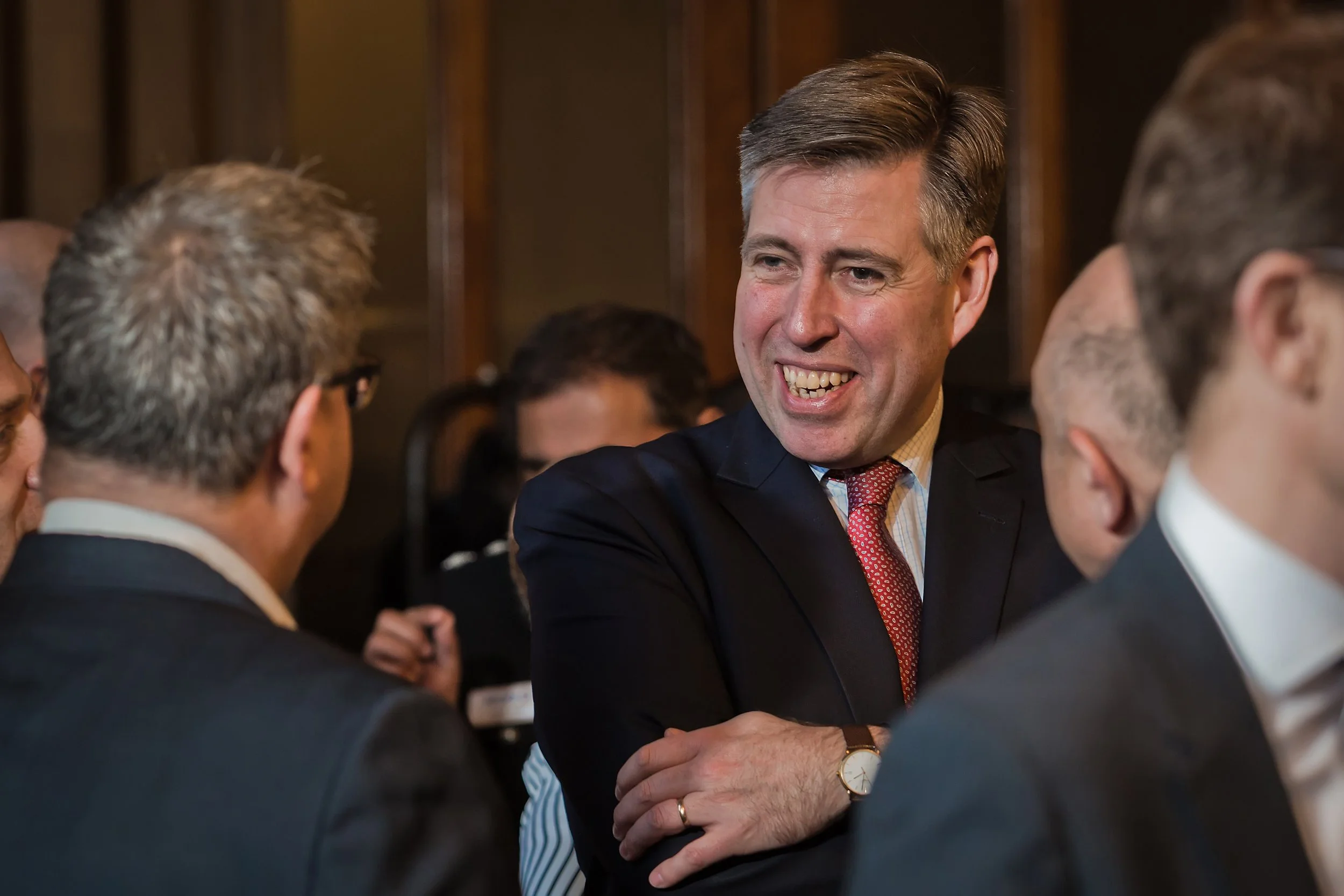 Guests in conversation at a leadership and networking event