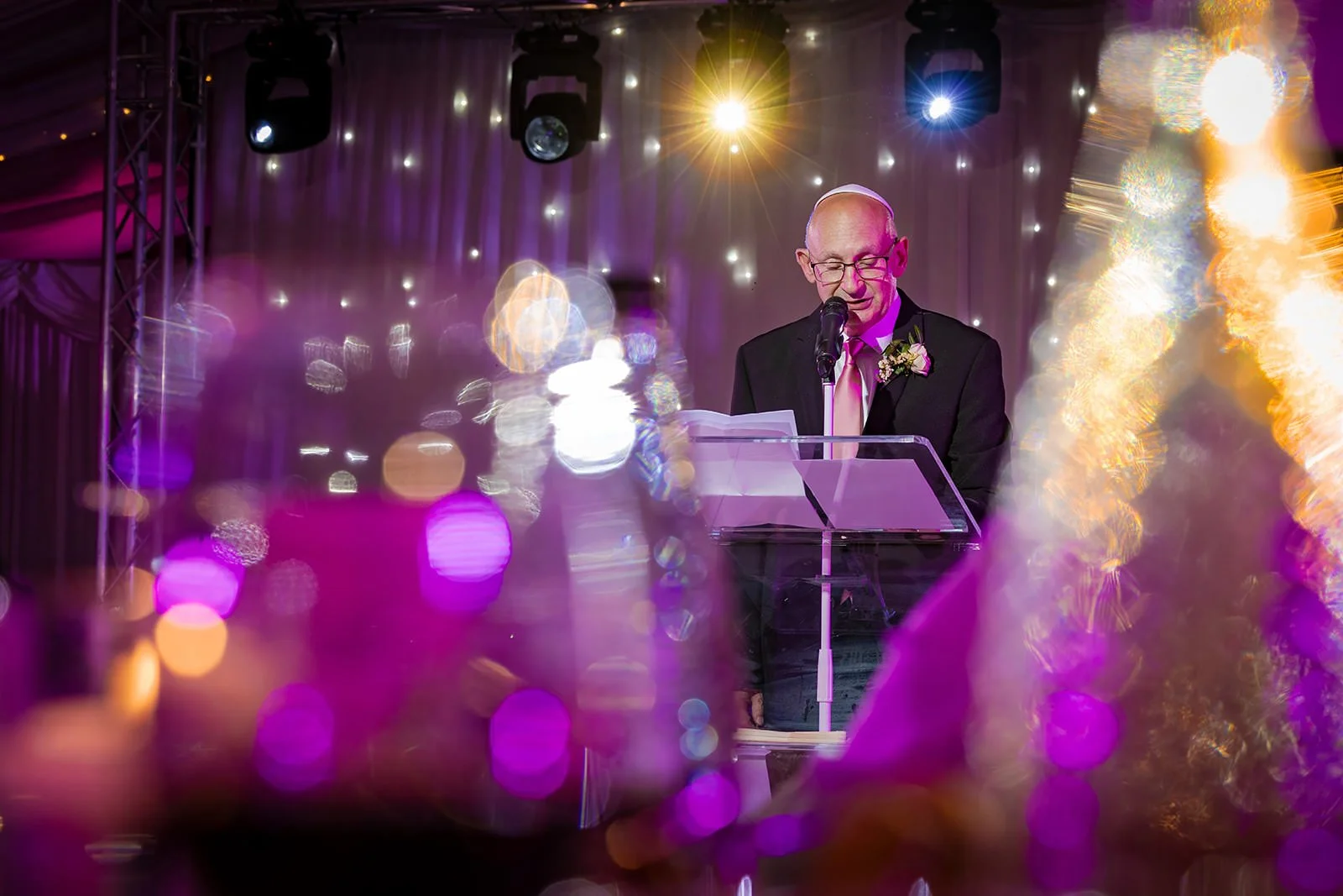 father of bride wedding speech during reception at heaton house farm in macclesfield