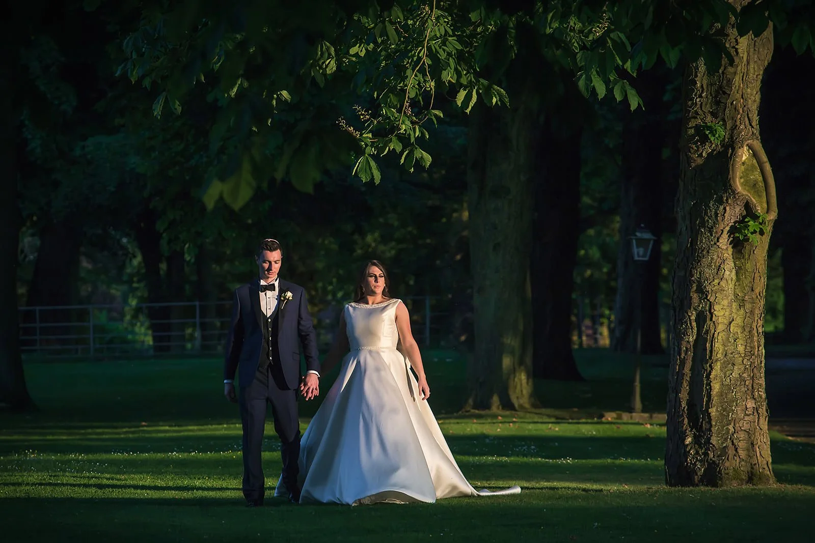 bride and groom portrait at colshaw hall 