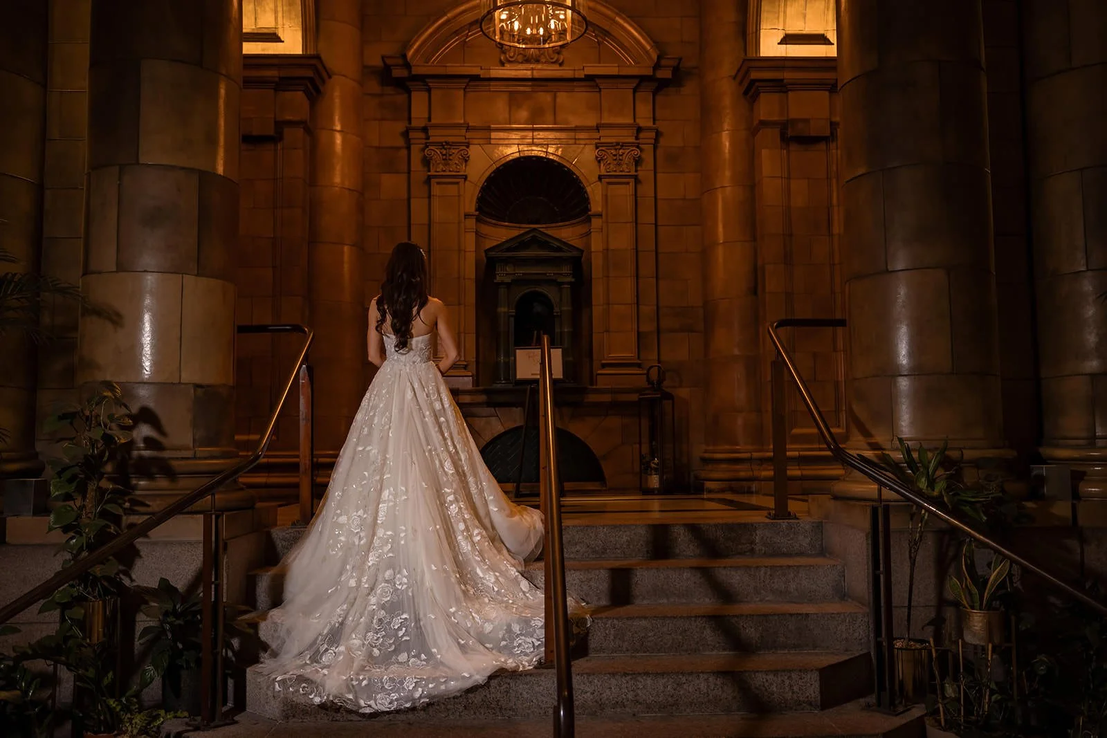 bride portrait at kimpton clocktower manchester