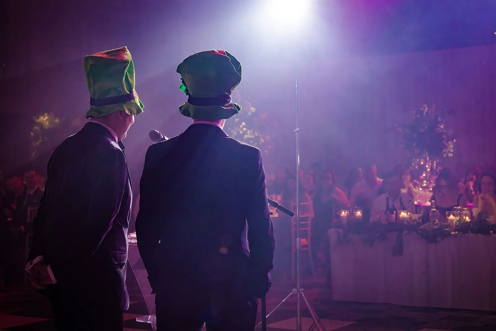best men speech during reception party at kimpton clocktower wedding venue