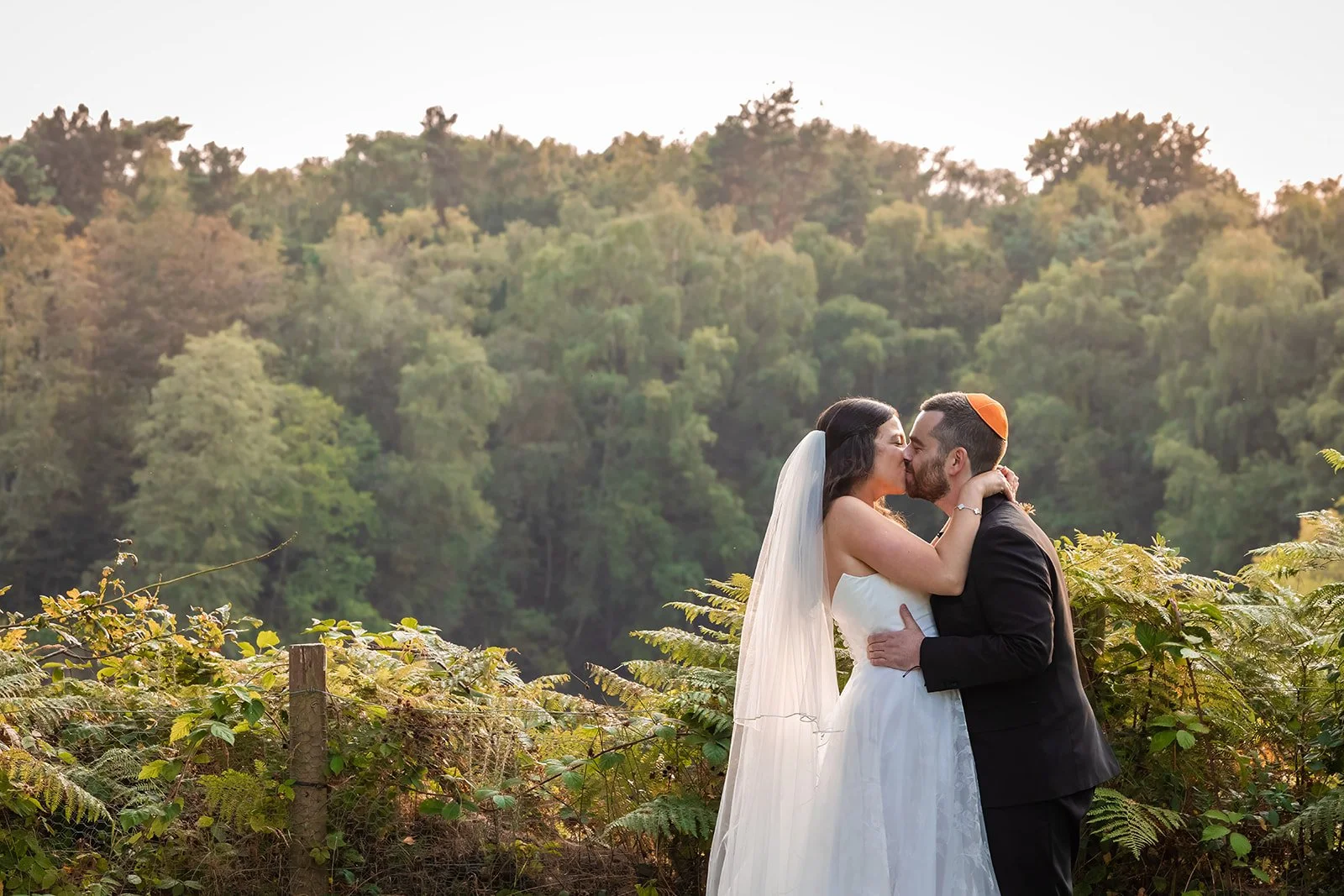 romantic newlywed bride and groom couple portraits at nunsmere hall in cheshire