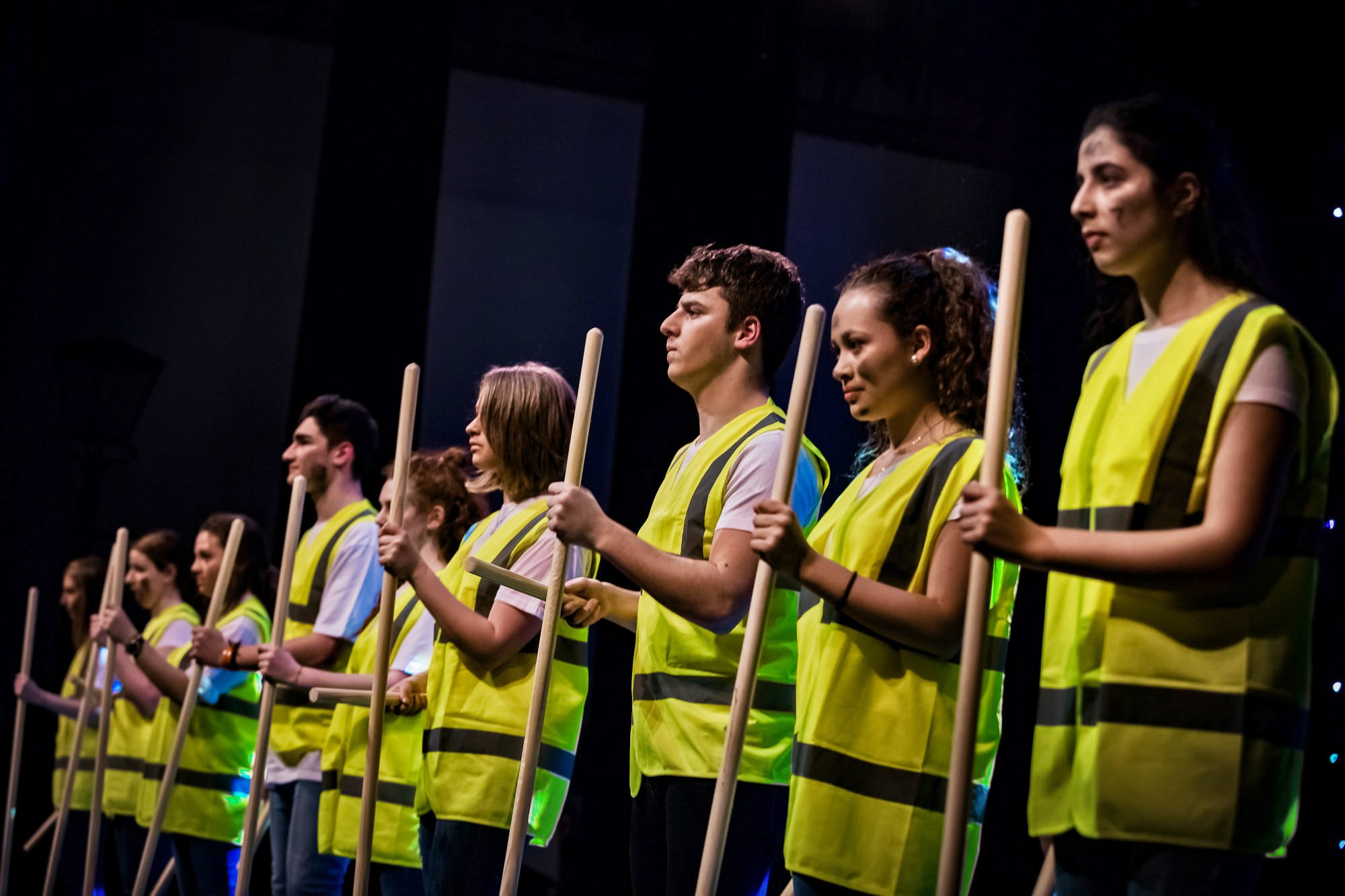 school theatre production on stage in manchester photography